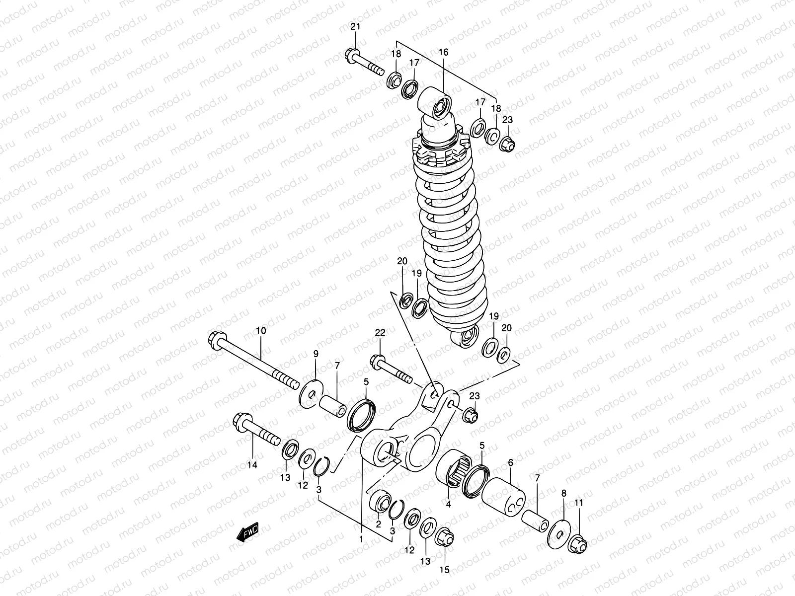 46 - REAR CUSHION LEVER (MODEL K1/K2/K3)