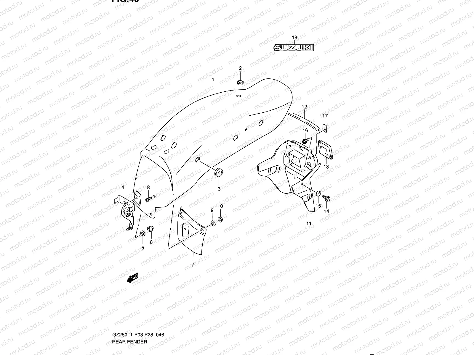 46 - REAR FENDER