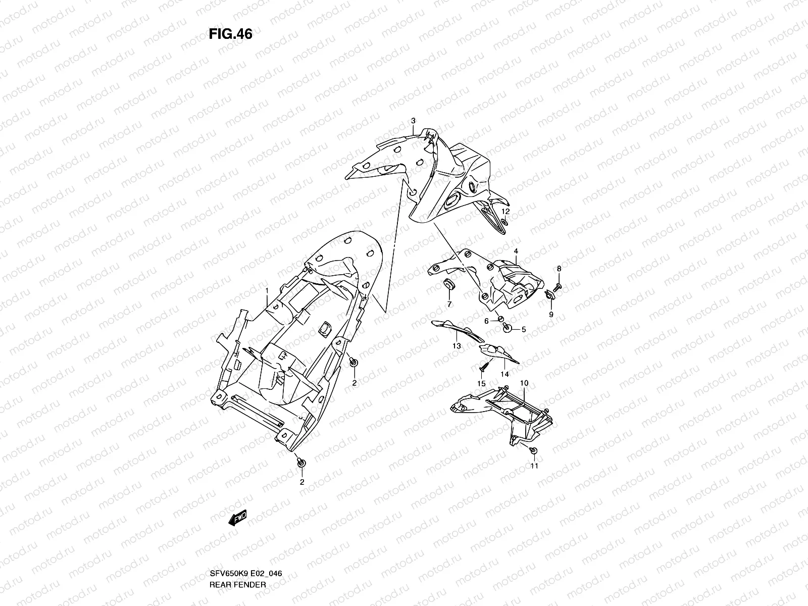 46 - REAR FENDER