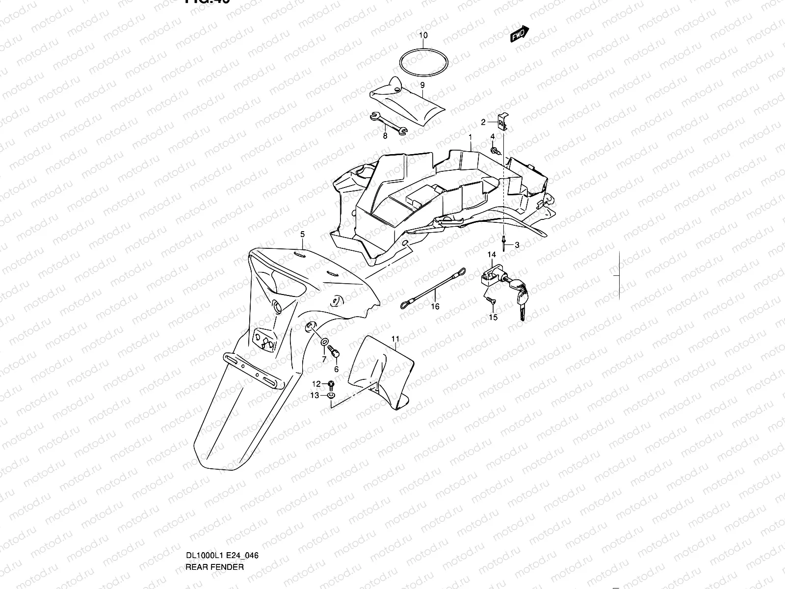 46 - REAR FENDER