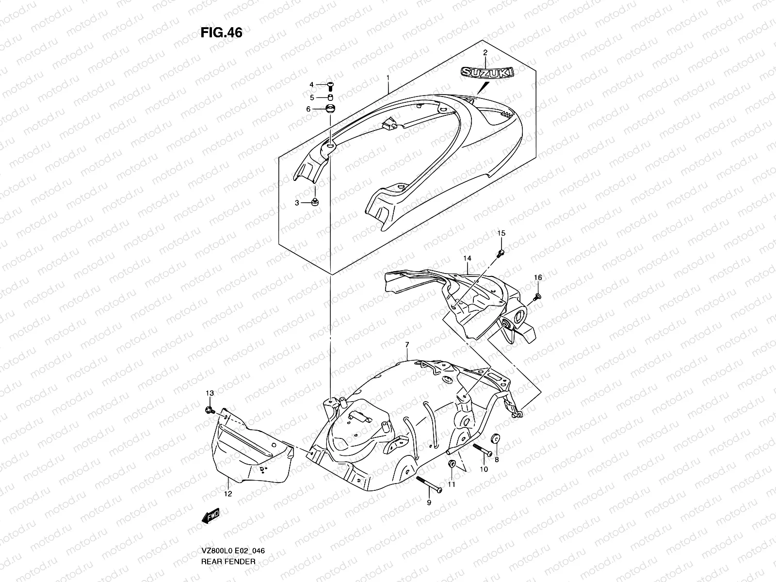 46 - REAR FENDER