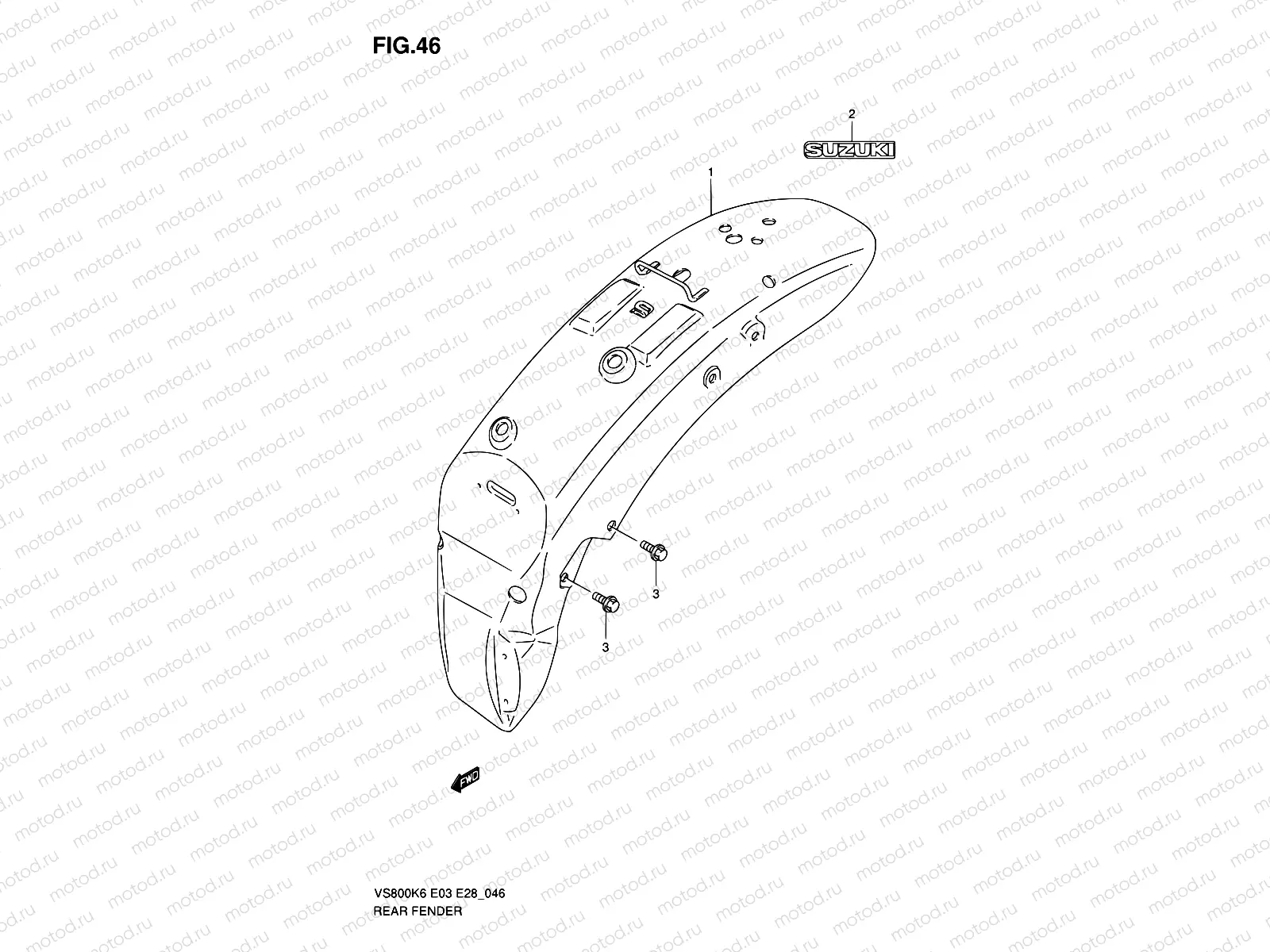 46 - REAR FENDER