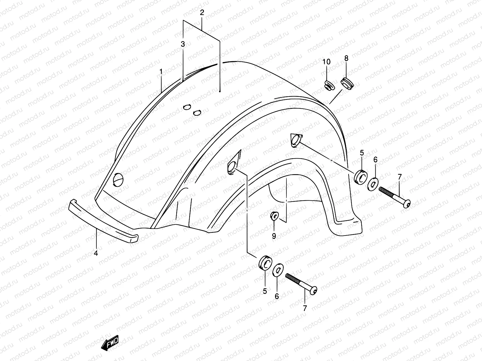 46 - REAR FENDER (MODEL K1)