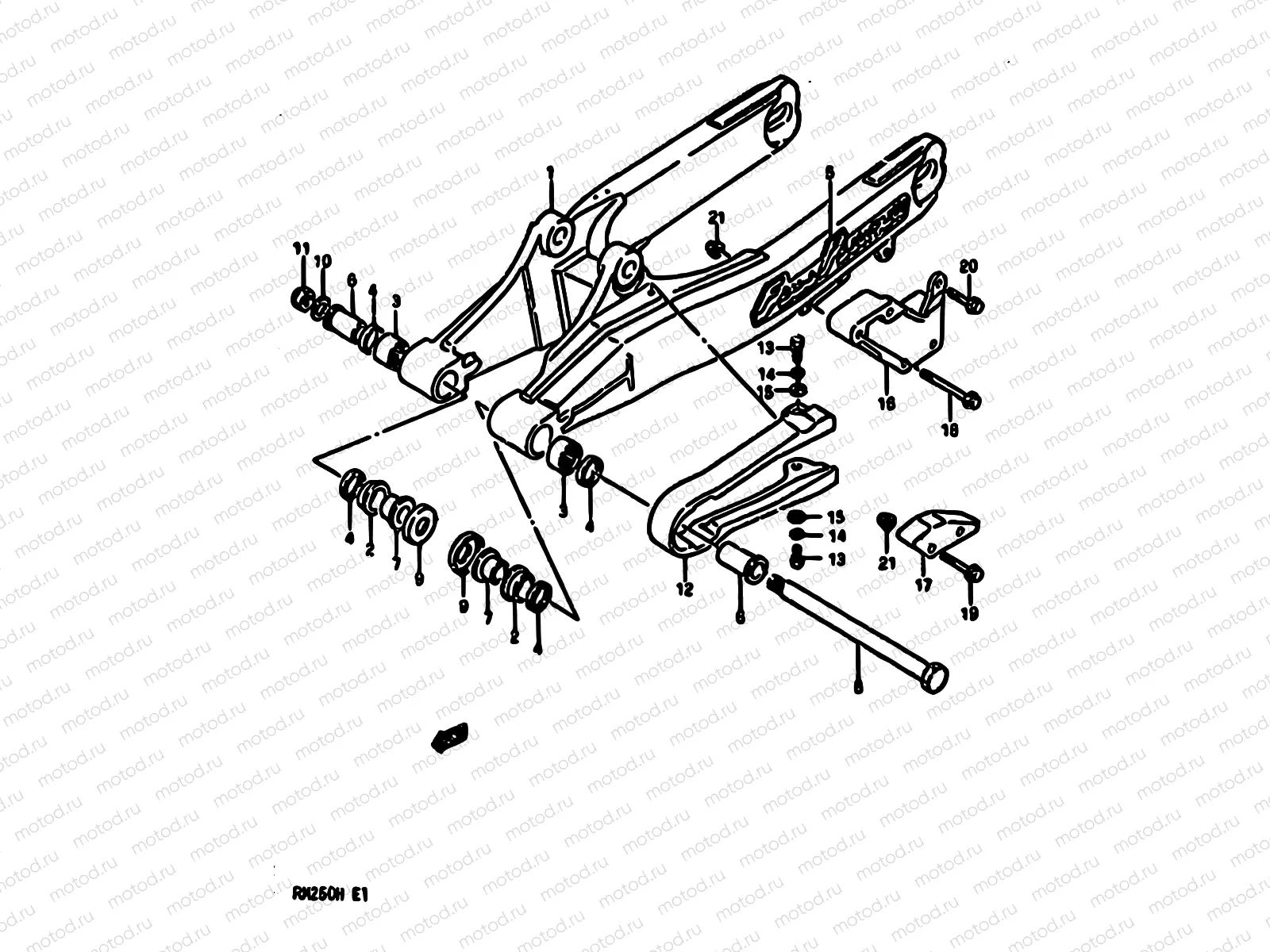 46 - REAR SWINGING ARM (MODEL H)