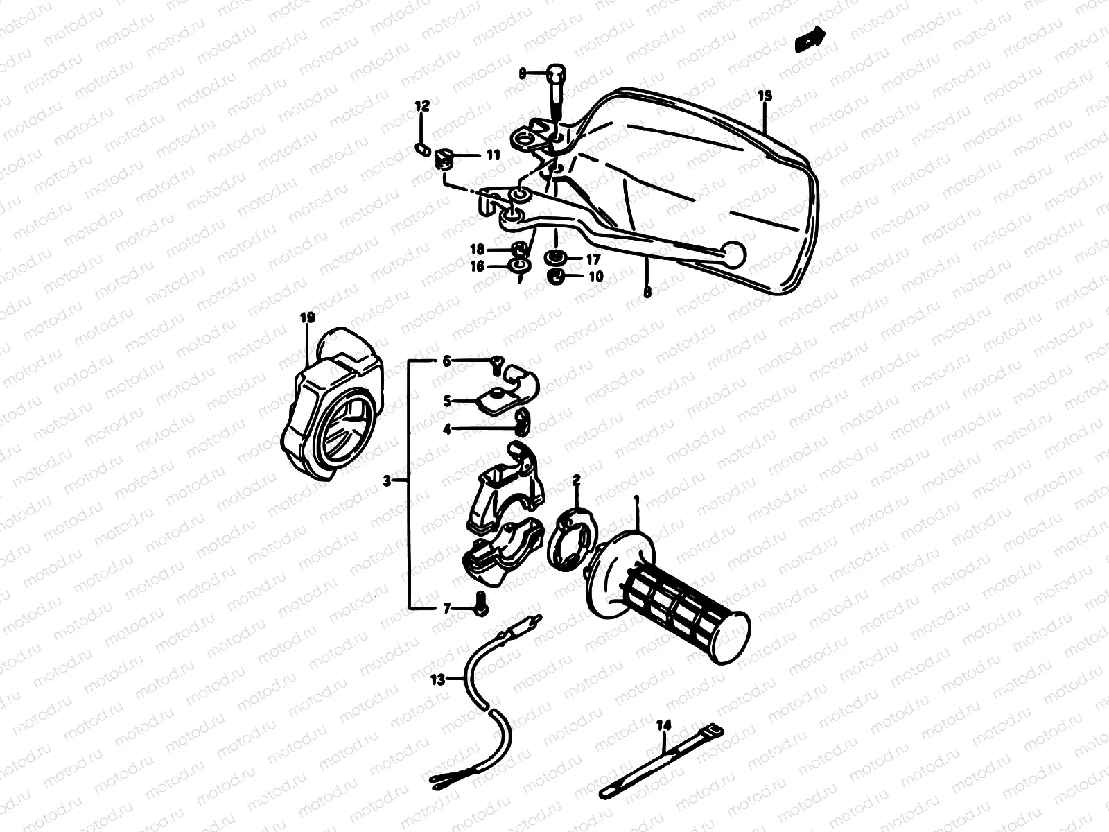 46 - RIGHT HANDLE SWITCH (MODEL H/J/K E18)