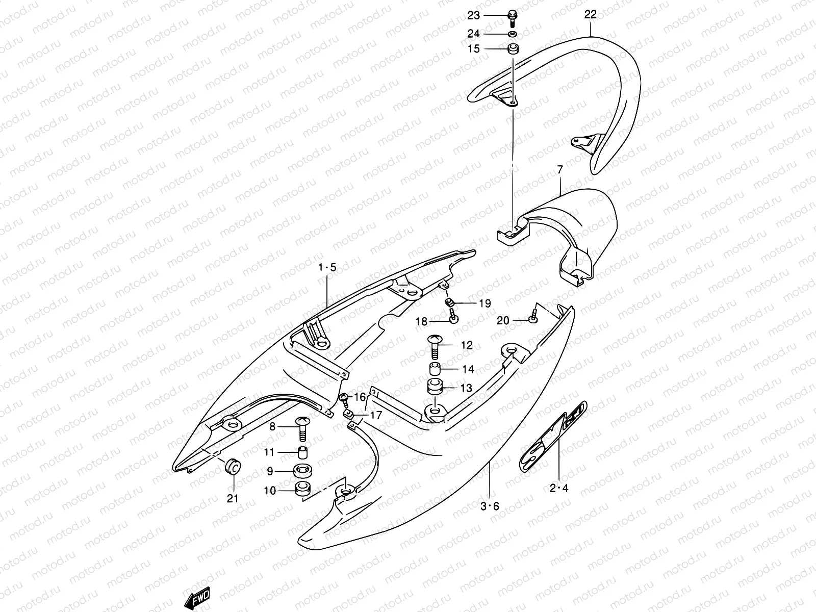 46 - SEAT TAIL COVER (MODEL X)