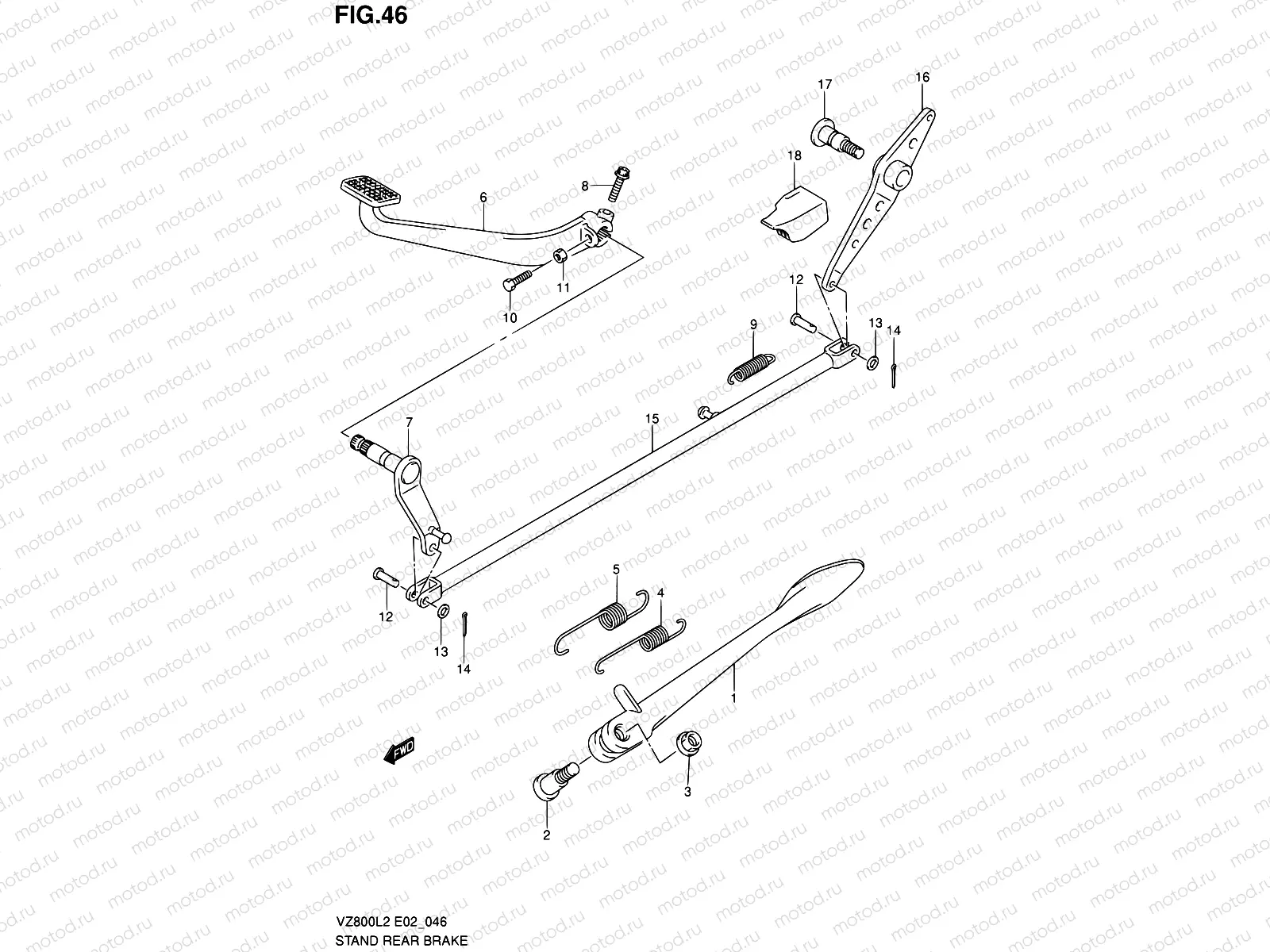 46 - STAND REAR BRAKE