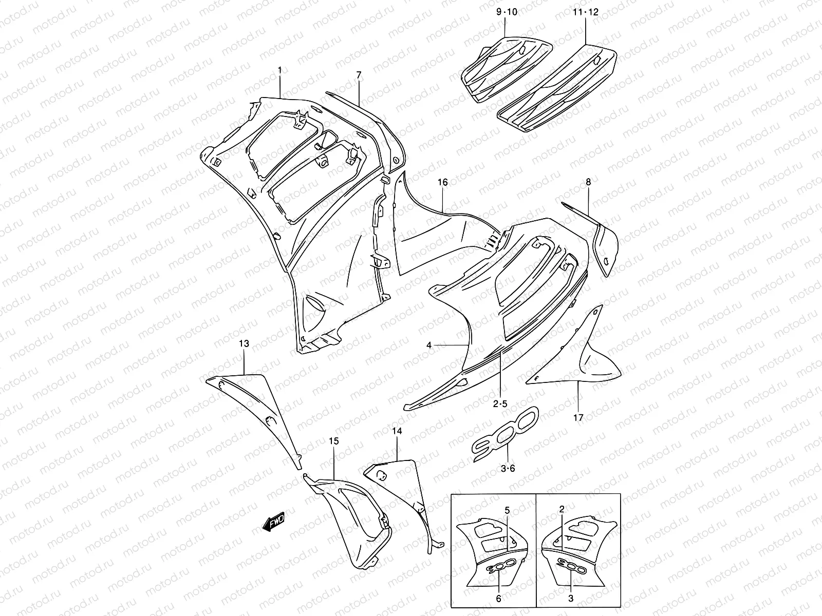 46 - UNDER COWLING BODY (RF900RR/RS)