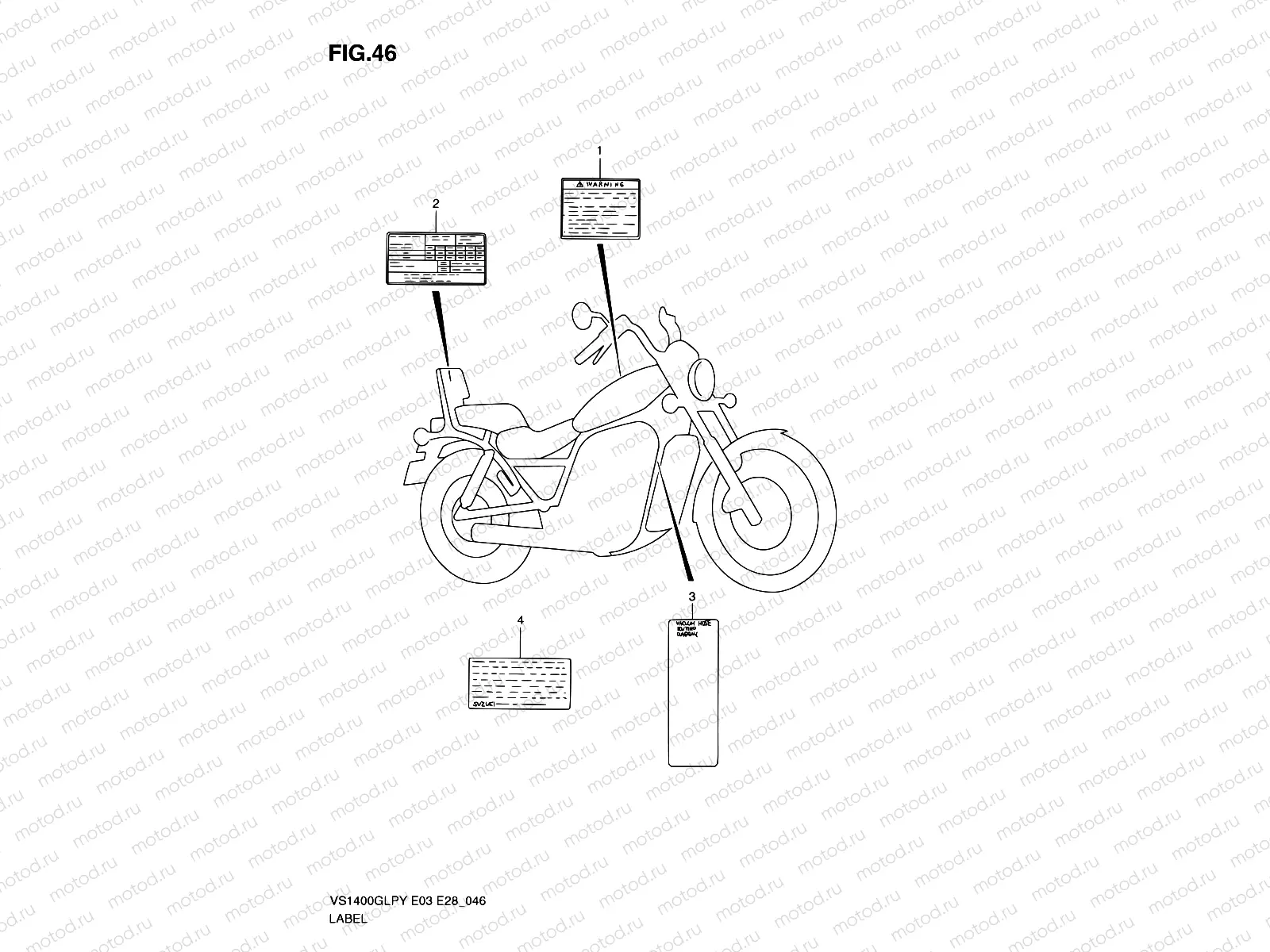 46 - WARNING LABEL (MODEL T/V/W/X)