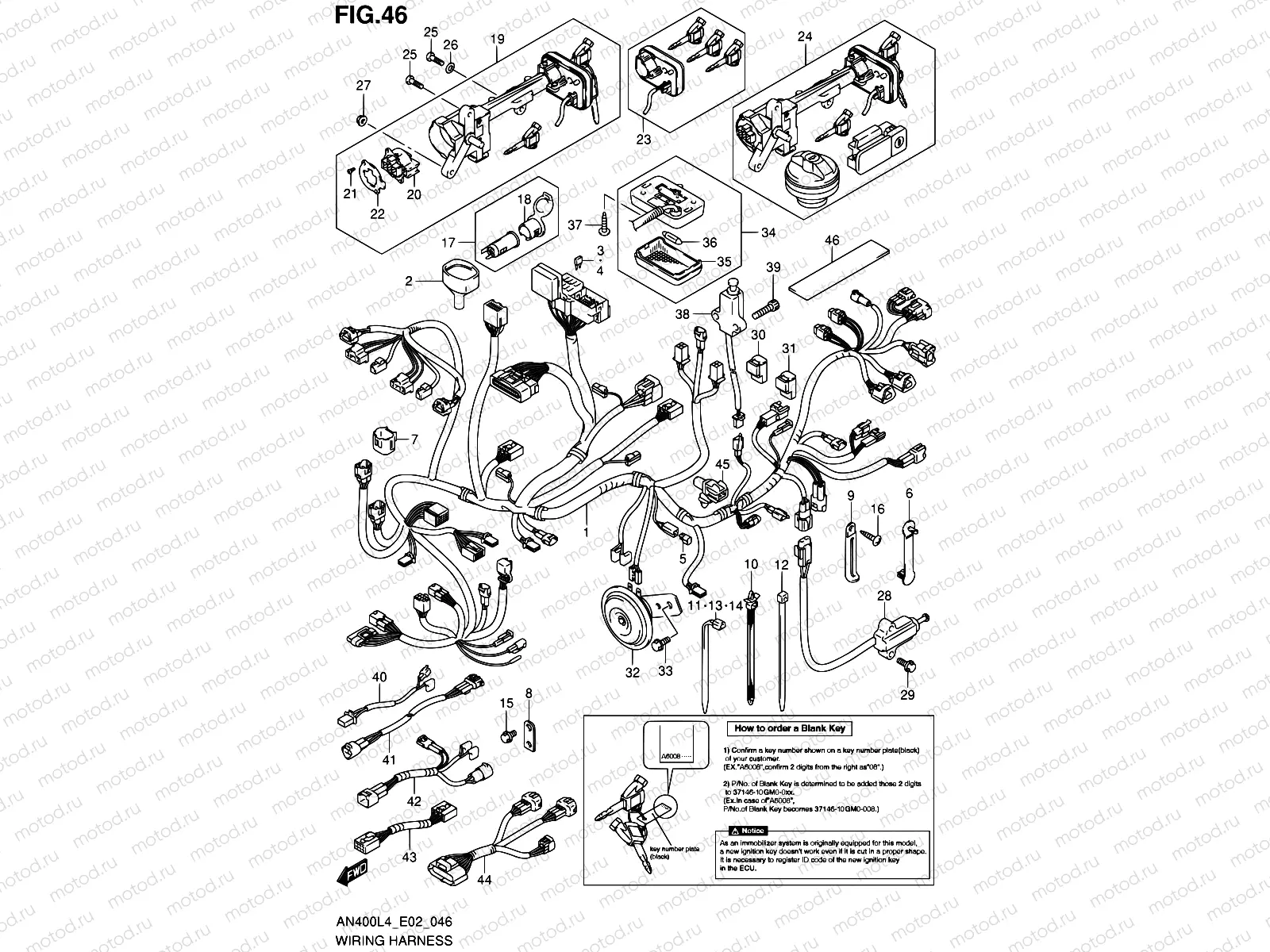 46 - WIRING HARNESS (AN400AL4 E02)