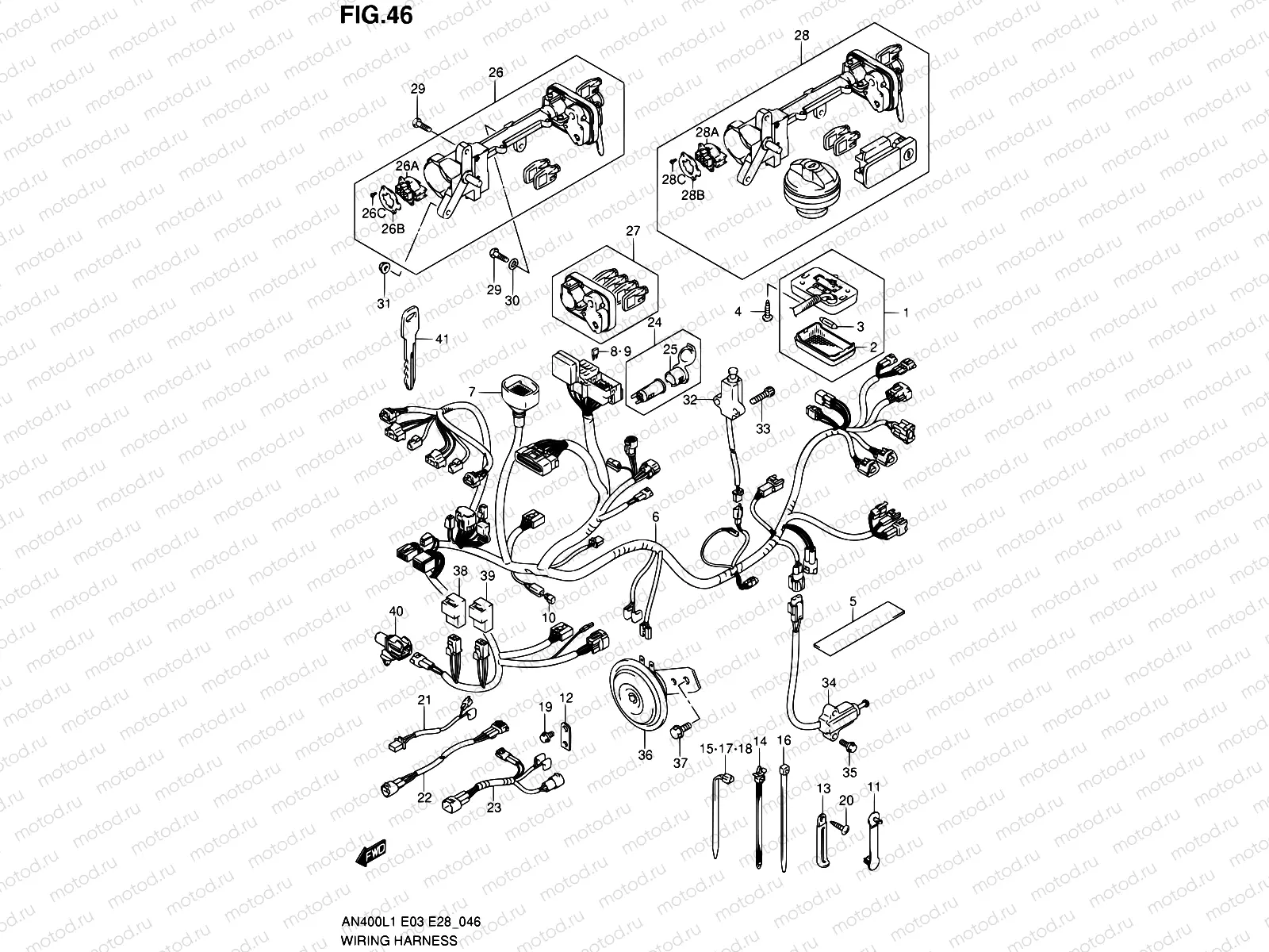 46 - WIRING HARNESS (AN400L1 E33)