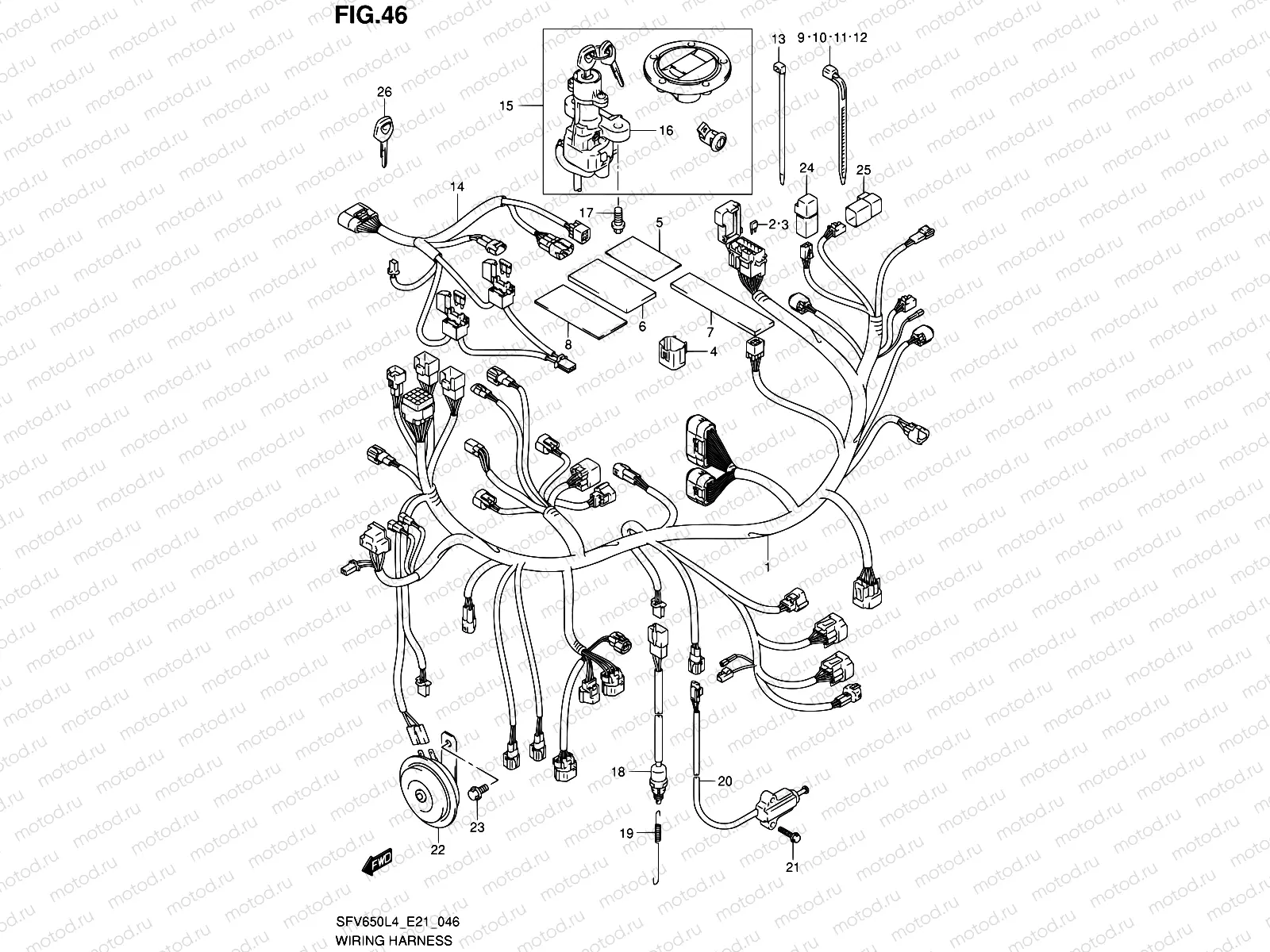 46 - WIRING HARNESS (SFV650UAL4 E21)