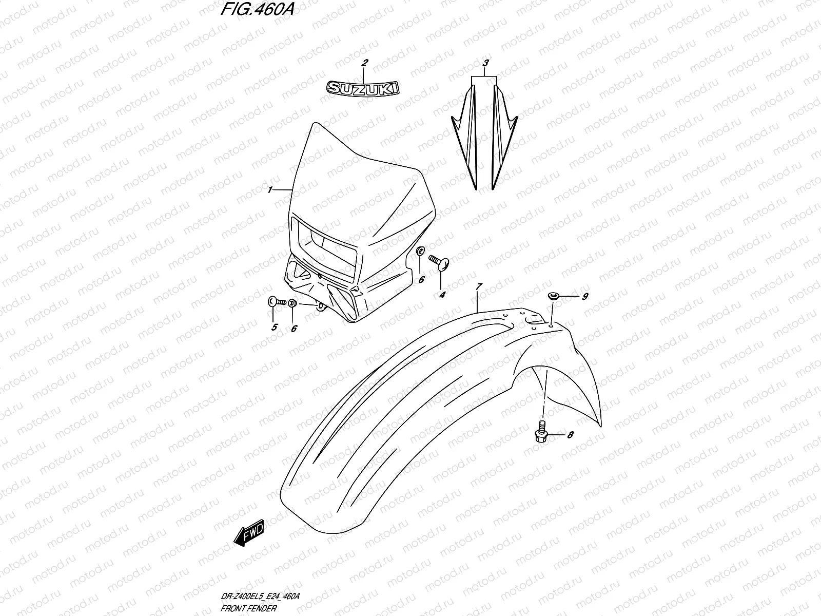 460A - FRONT FENDER