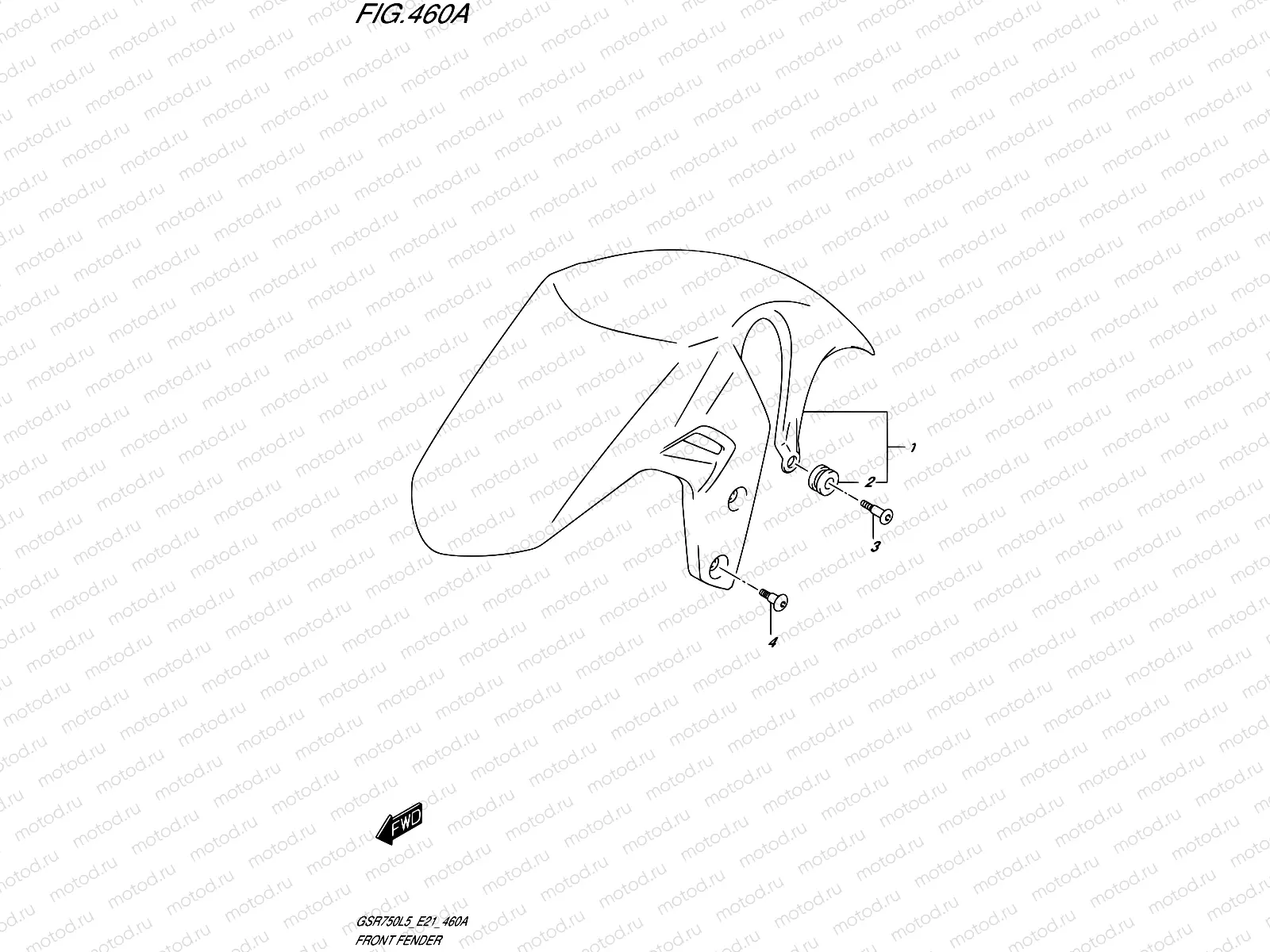 460A - FRONT FENDER (GSR750L5 E21)