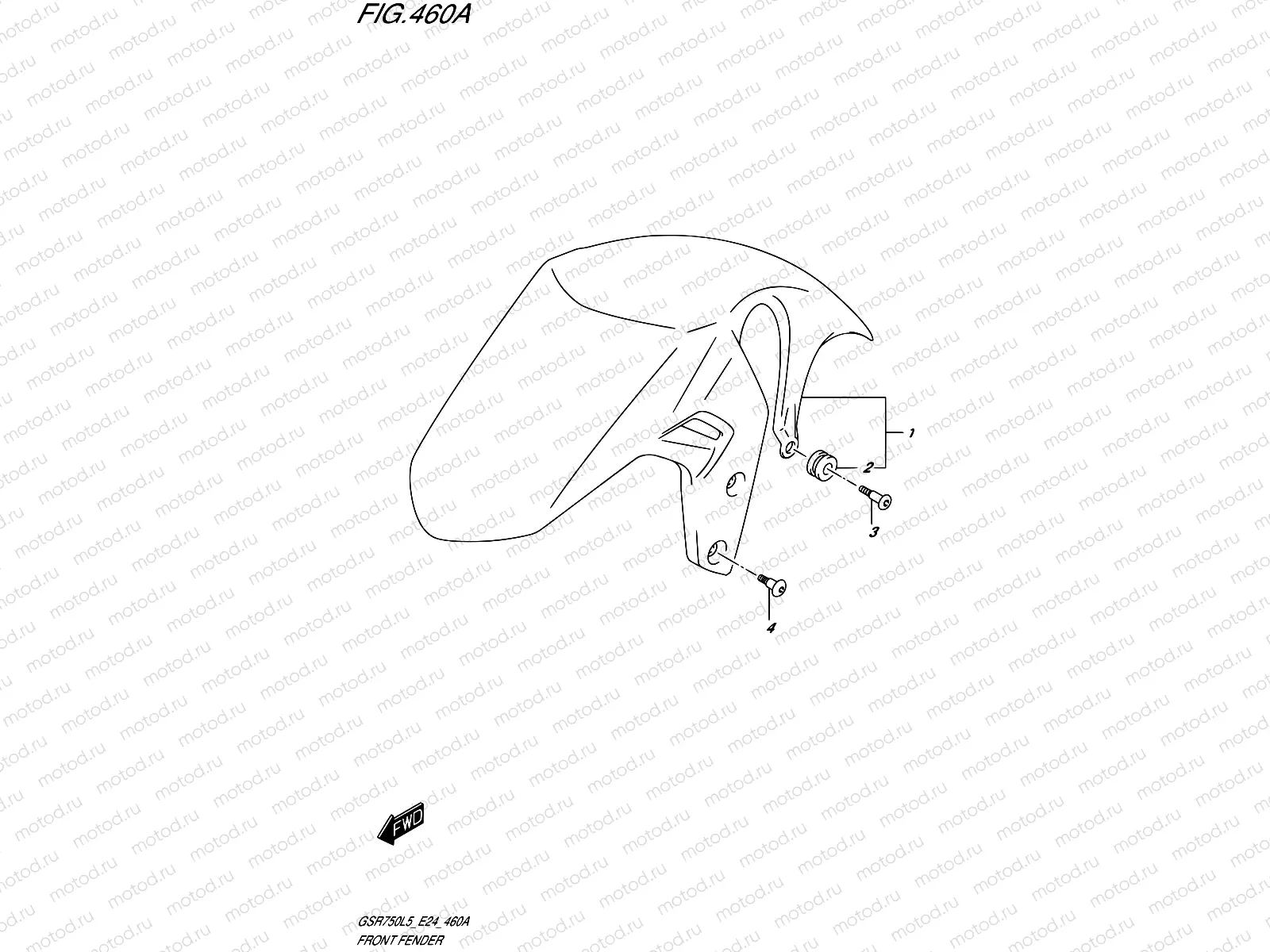 460A - FRONT FENDER (GSR750L5 E24)