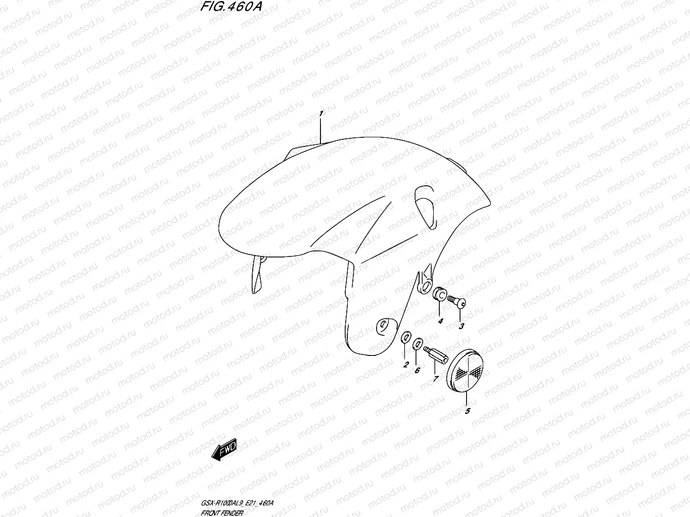 460A - FRONT FENDER (GSX-R1000A)