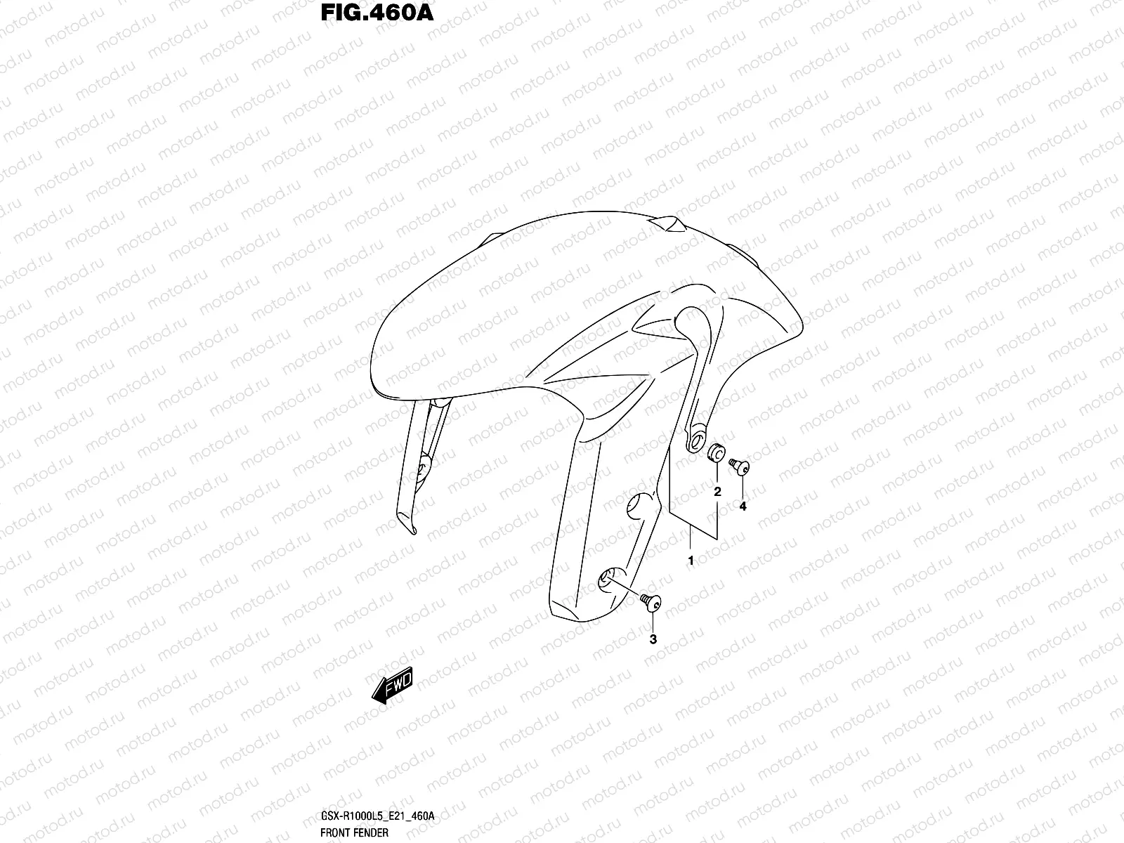 460A - FRONT FENDER (GSX-R1000L5 E21)
