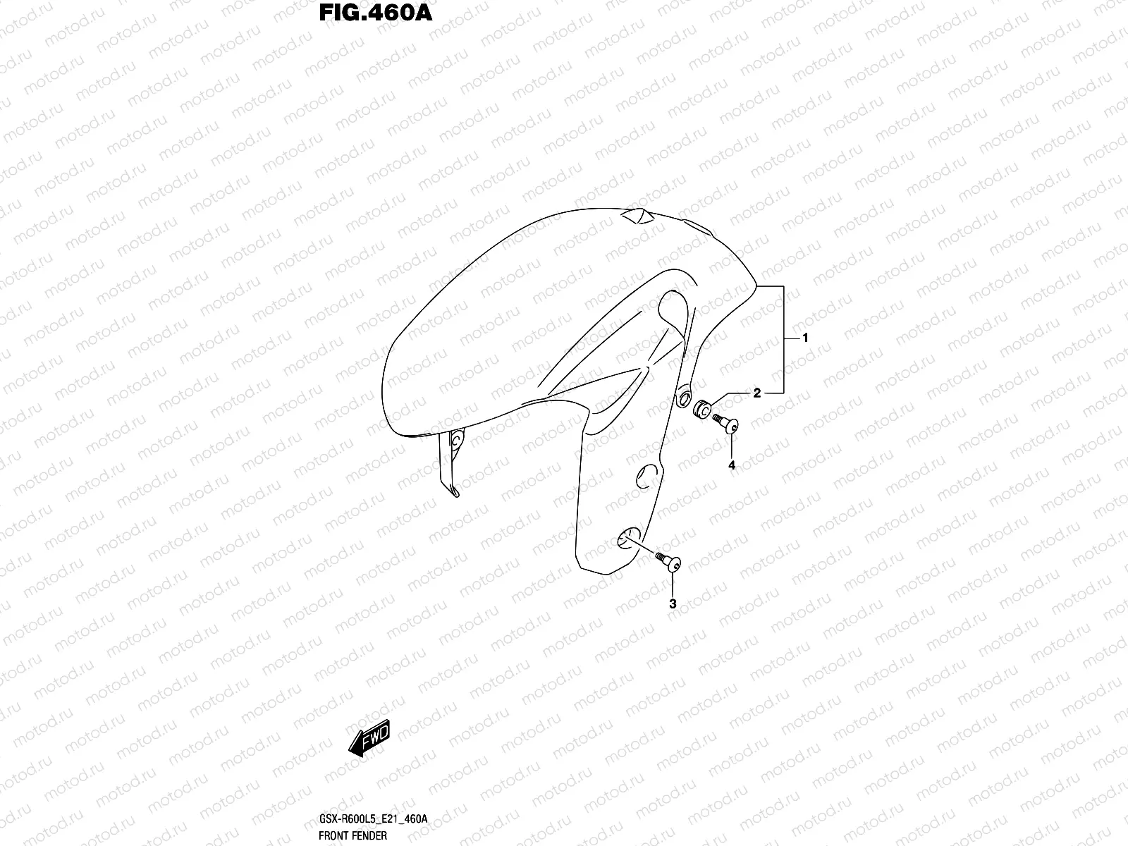 460A - FRONT FENDER (GSX-R600L5 E21)
