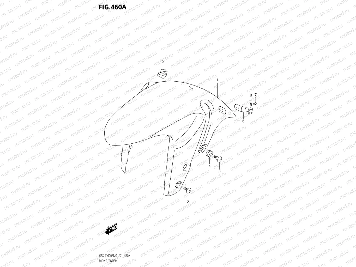460A - FRONT FENDER (GSX-S1000A,GSX-S1000AUF)