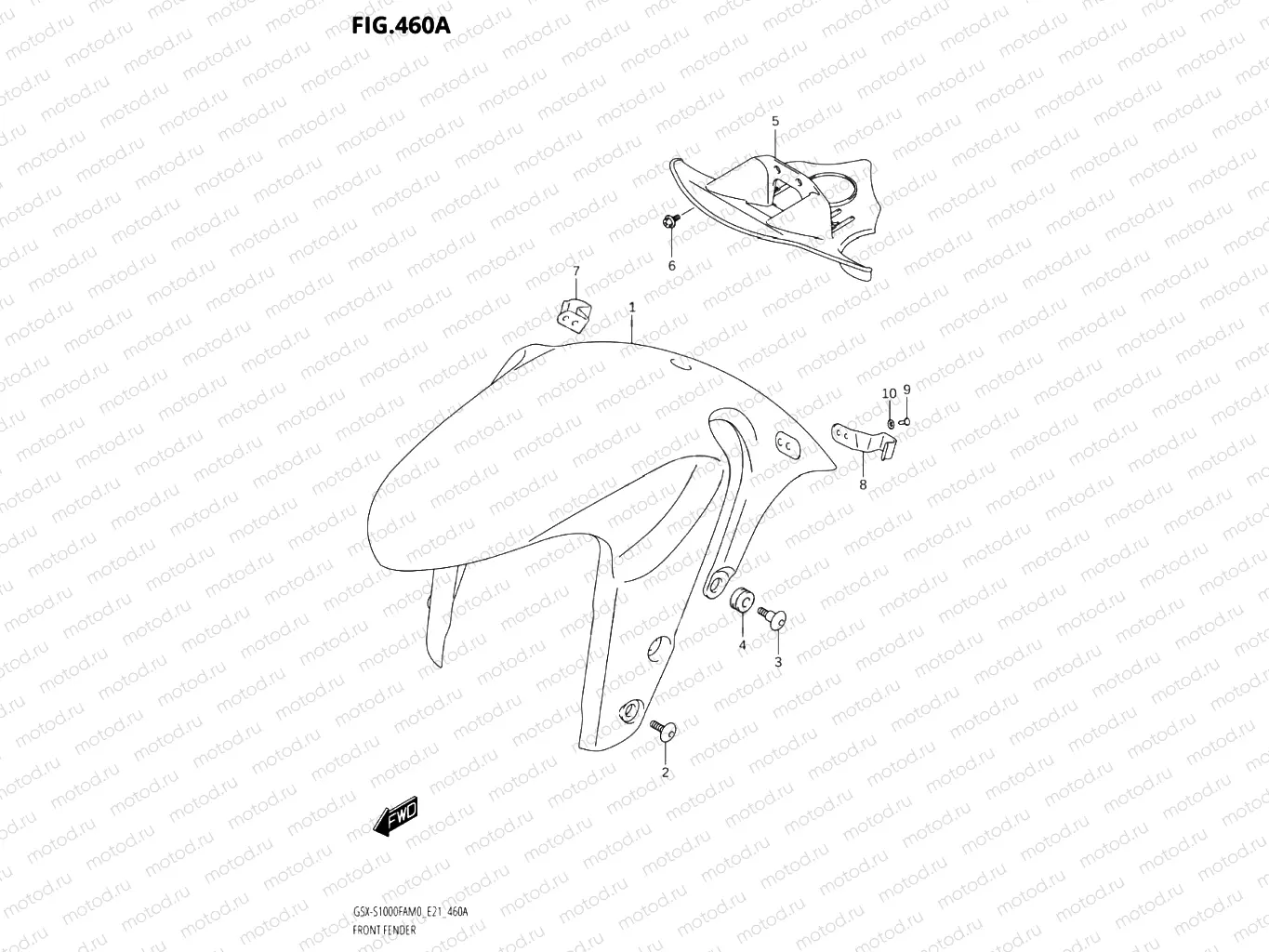 460A - FRONT FENDER (GSX-S1000FA,GSX-S1000FAUF)