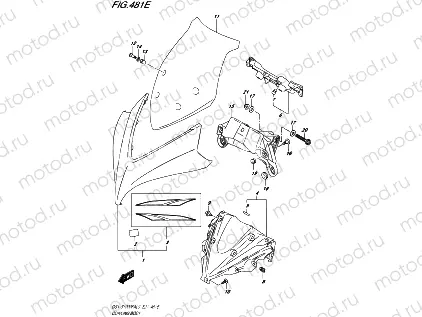 460A - FRONT FENDER (GSX-S1000FAL9 E21)