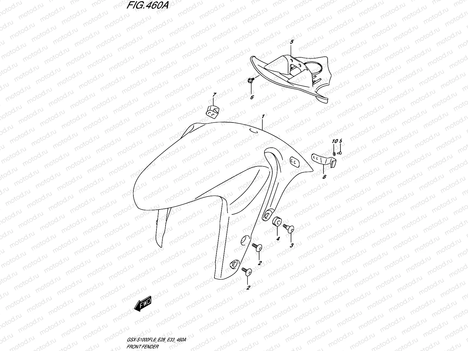 460A - FRONT FENDER (GSX-S1000FL6 E33)