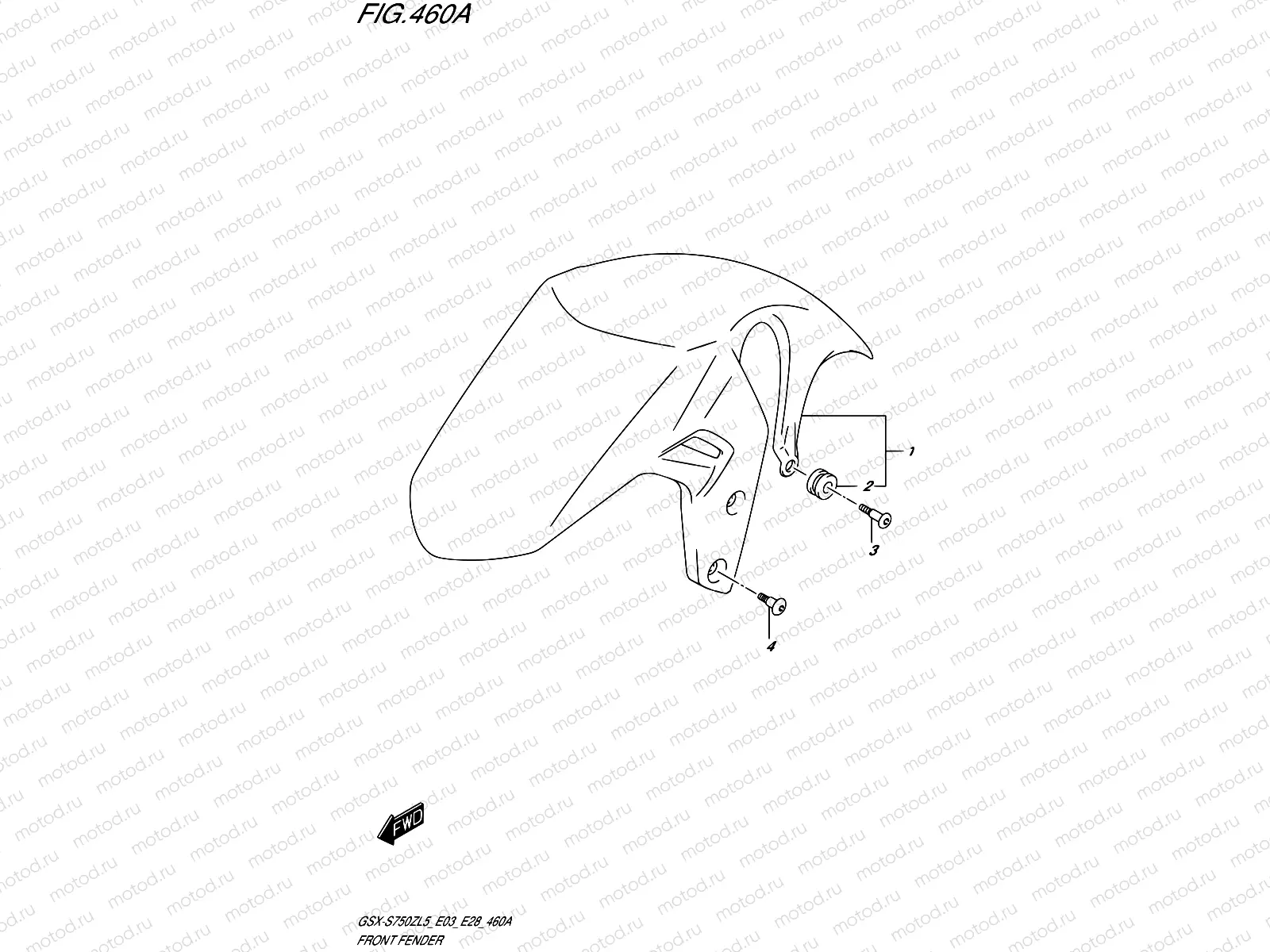 460A - FRONT FENDER (GSX-S750ZL5 E03)