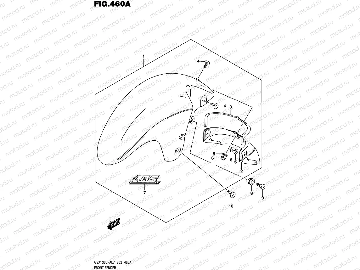 460A - FRONT FENDER (GSX1300RAL7 E02)