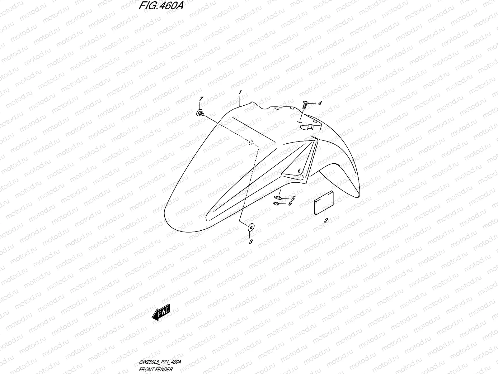 460A - FRONT FENDER (GW250L5 P71)