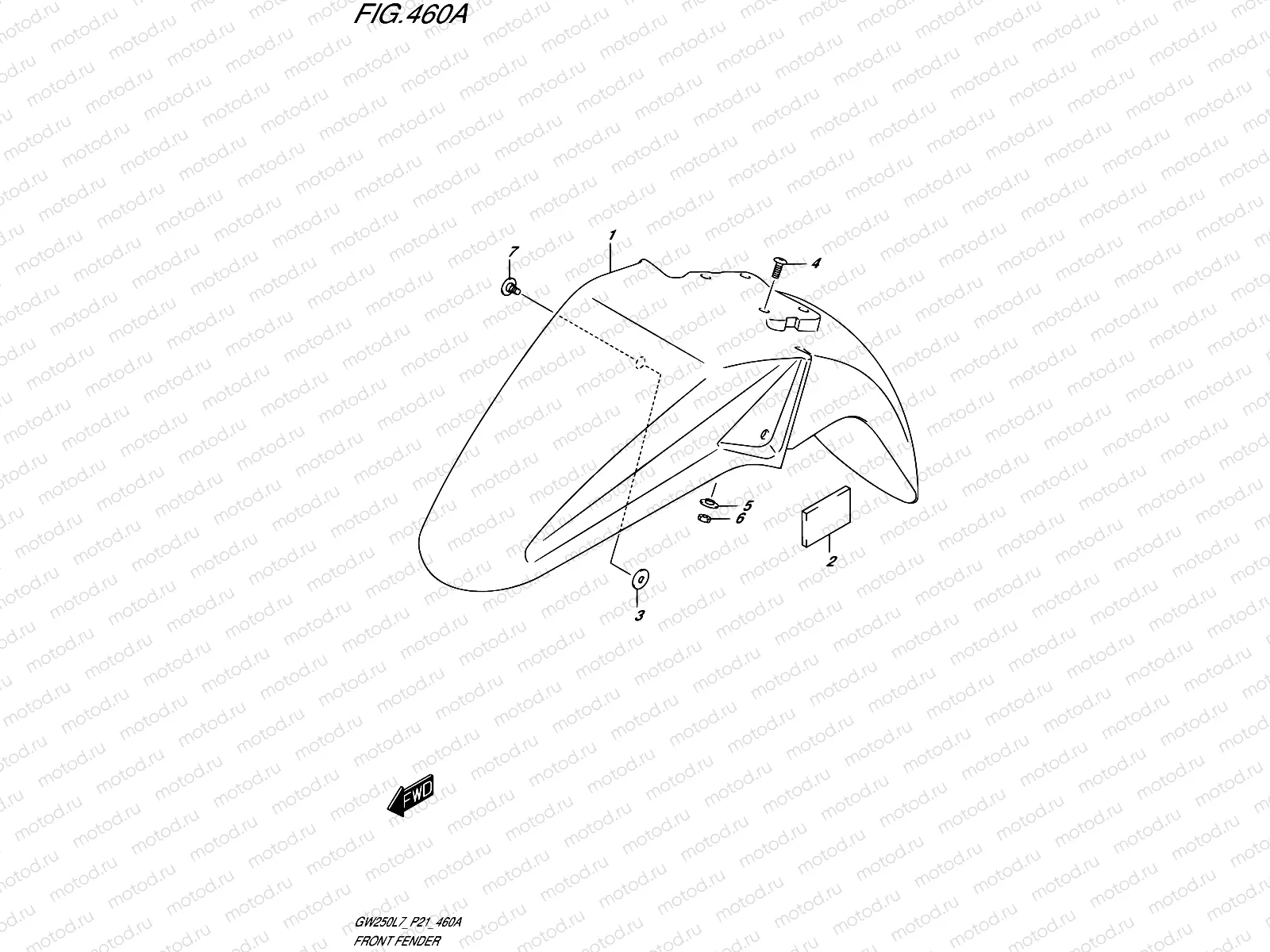 460A - FRONT FENDER (GW250L7 P21)