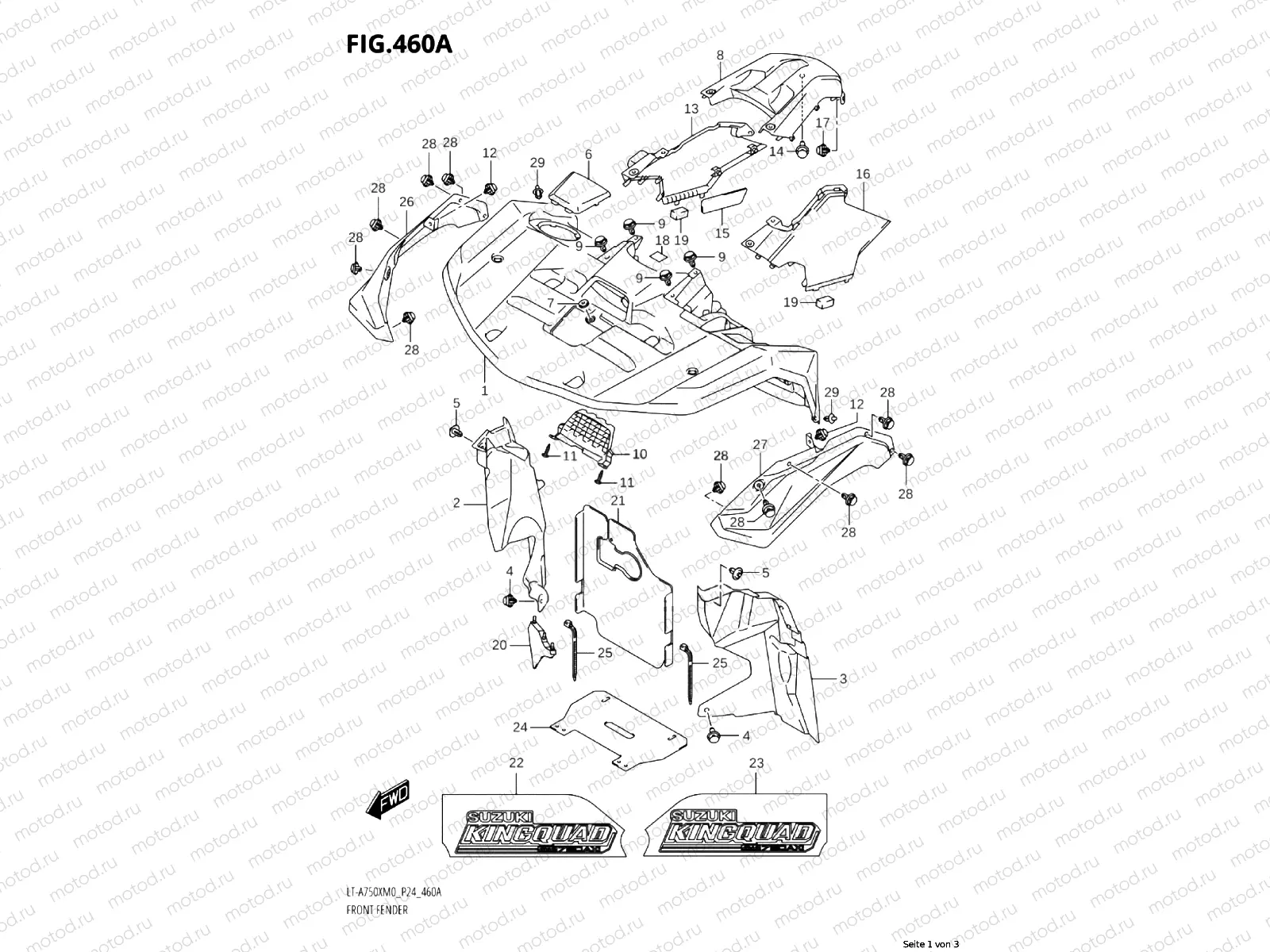 460A - FRONT FENDER (LT-A750XM0 P24)