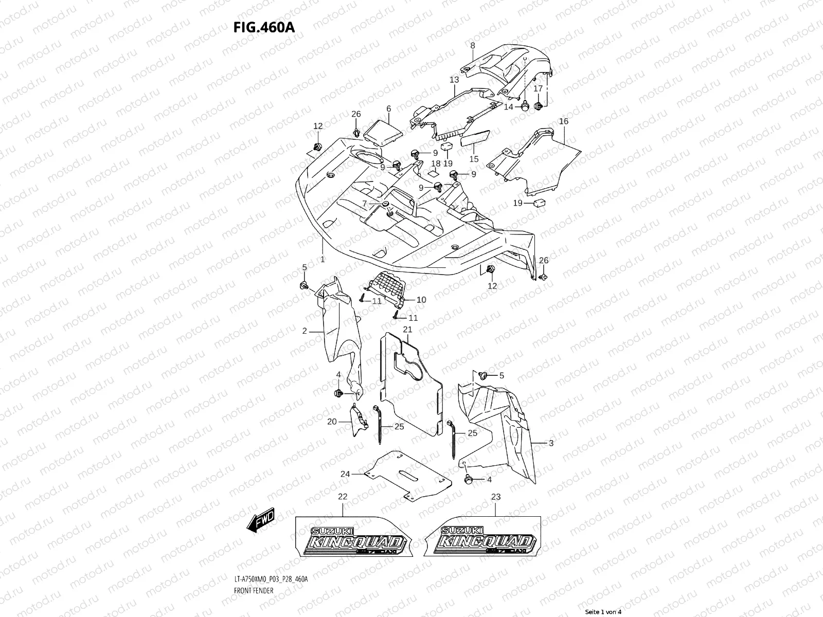 460A - FRONT FENDER (LT-A750X:M0:P03)
