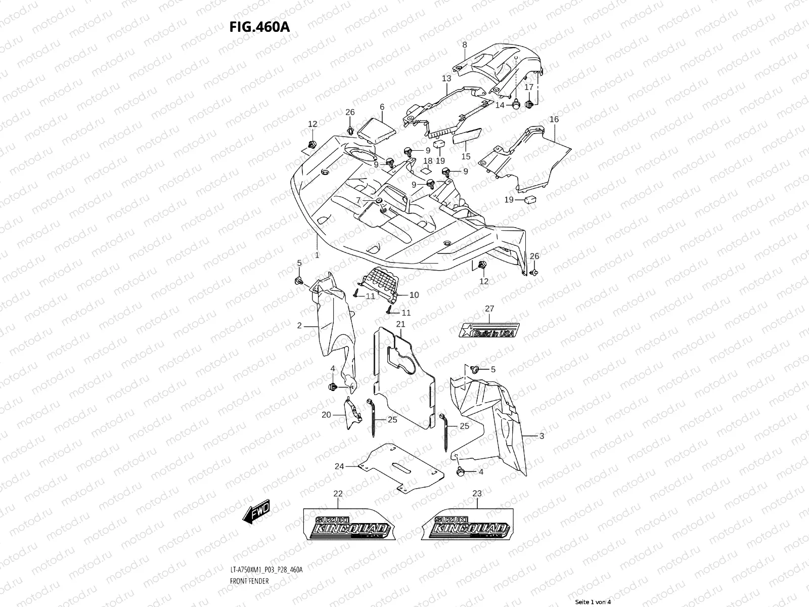 460A - FRONT FENDER (P03,P33)