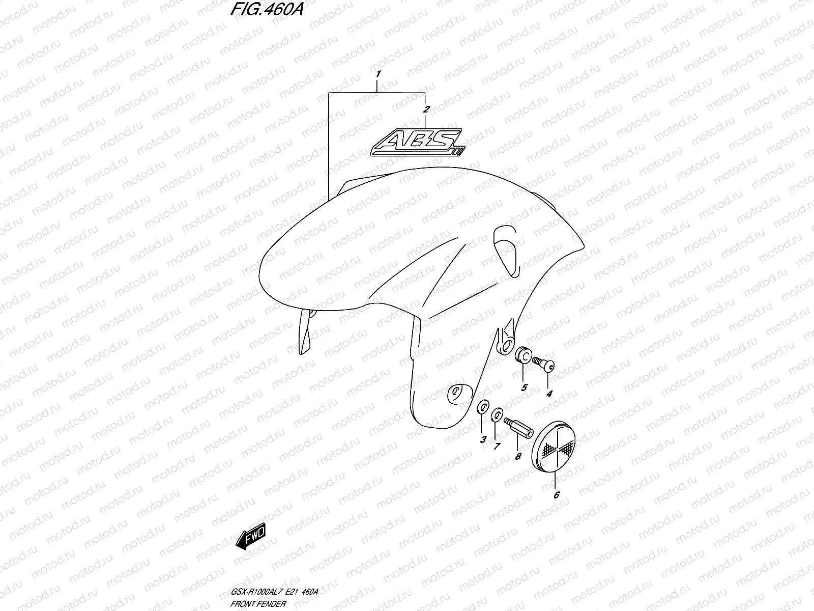 460A - FRONT FENDER (YSF,YVZ)