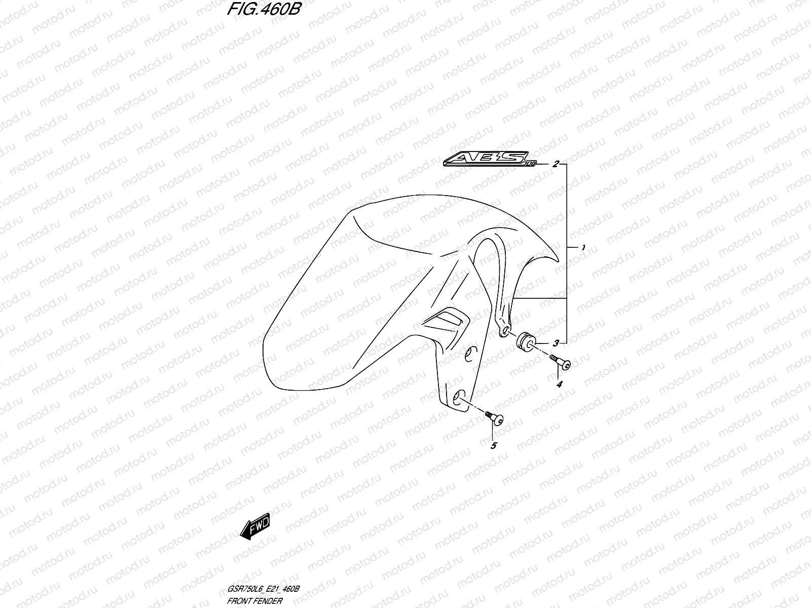 460B - FRONT FENDER (GSR750AL6 E21)