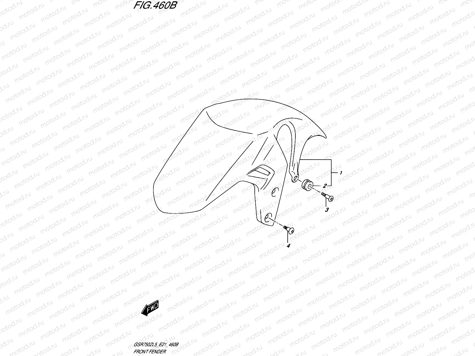 460B - FRONT FENDER (GSR750ZAL5 E21)