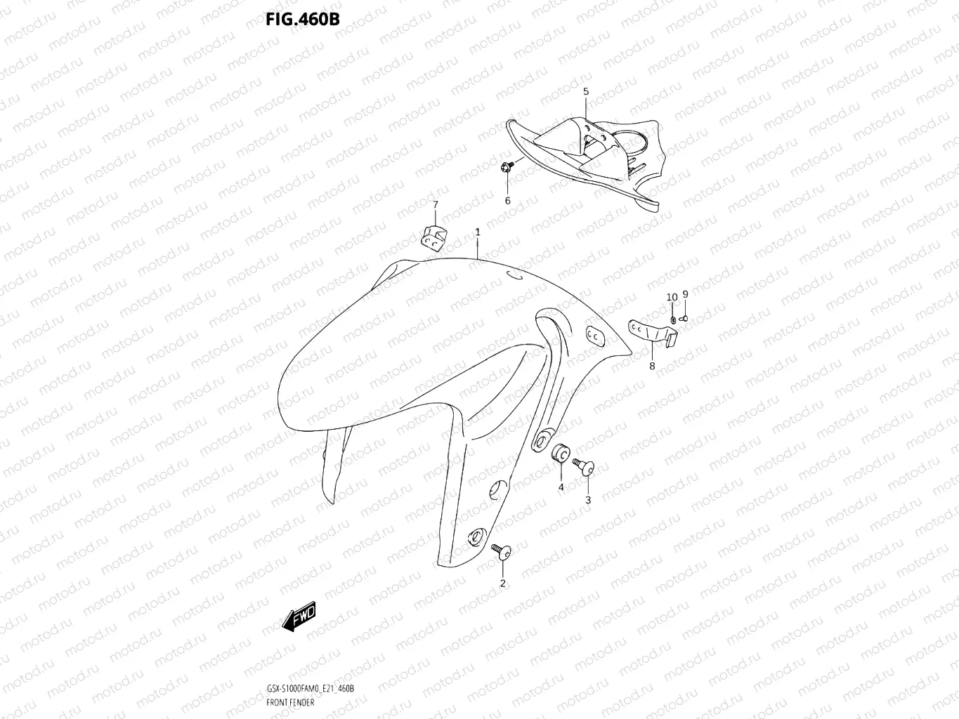 460B - FRONT FENDER (GSX-S1000FZA,GSX-S1000FZAUF)