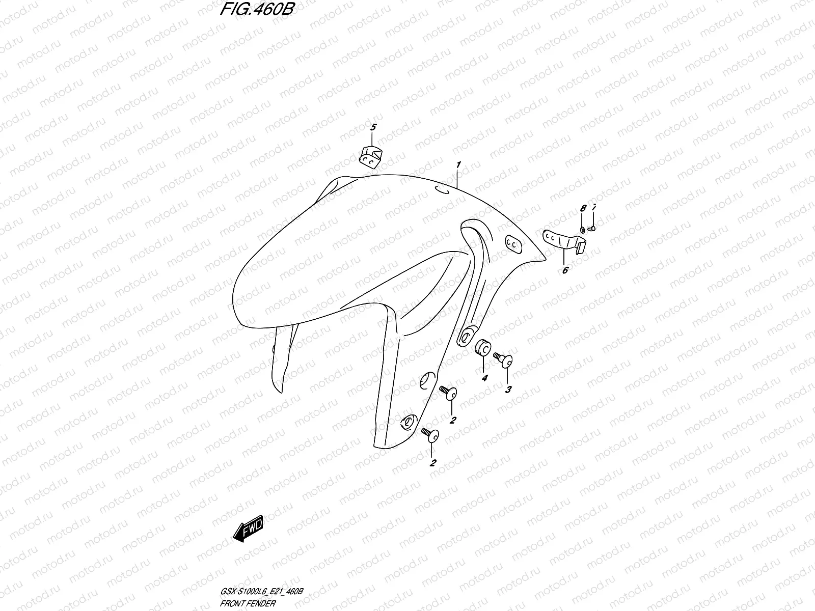 460B - FRONT FENDER (GSX-S1000UFL6 E21)