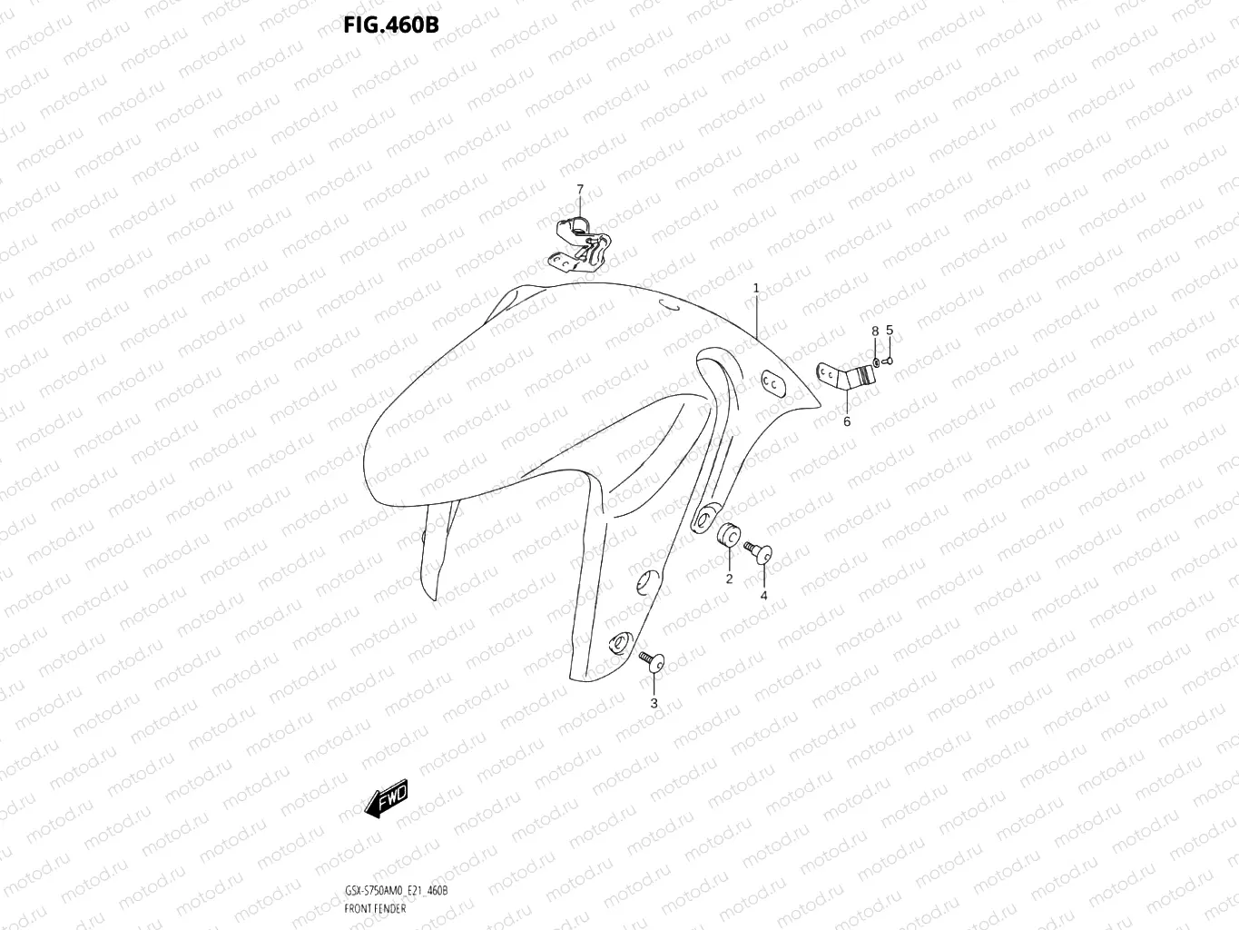 460B - FRONT FENDER (GSX-S750A)