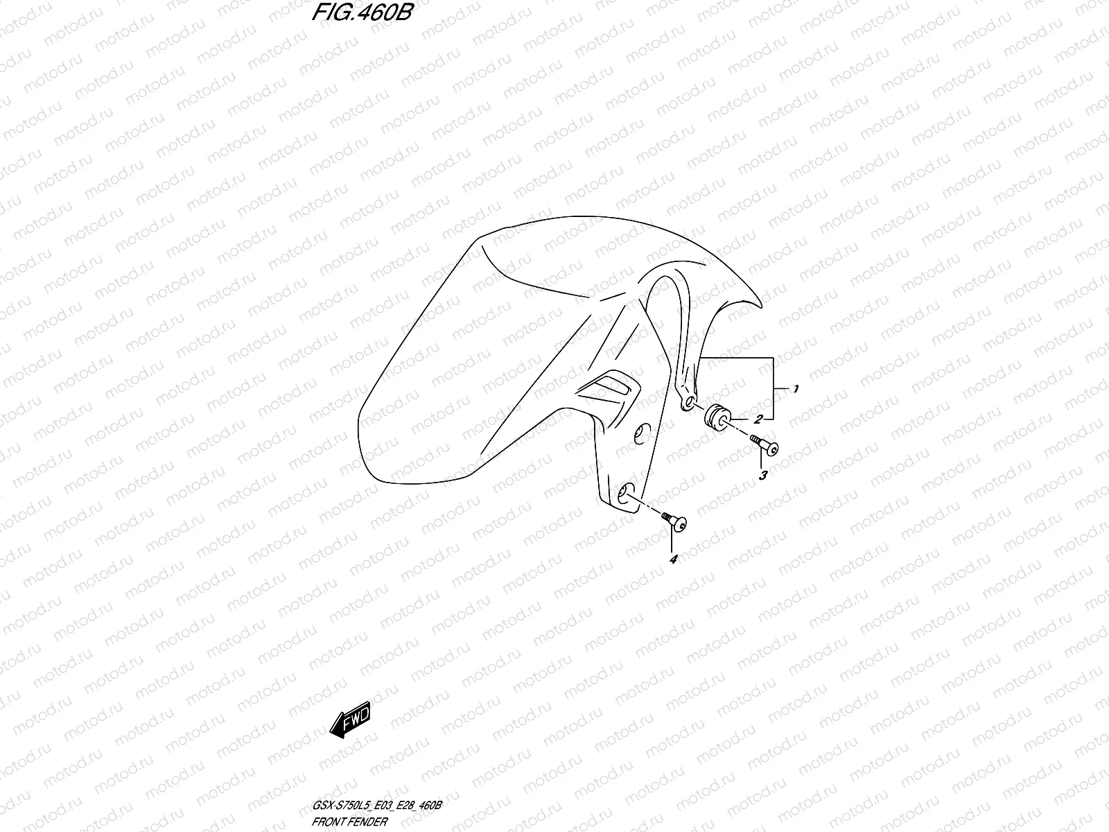 460B - FRONT FENDER (GSX-S750AL5 E28)