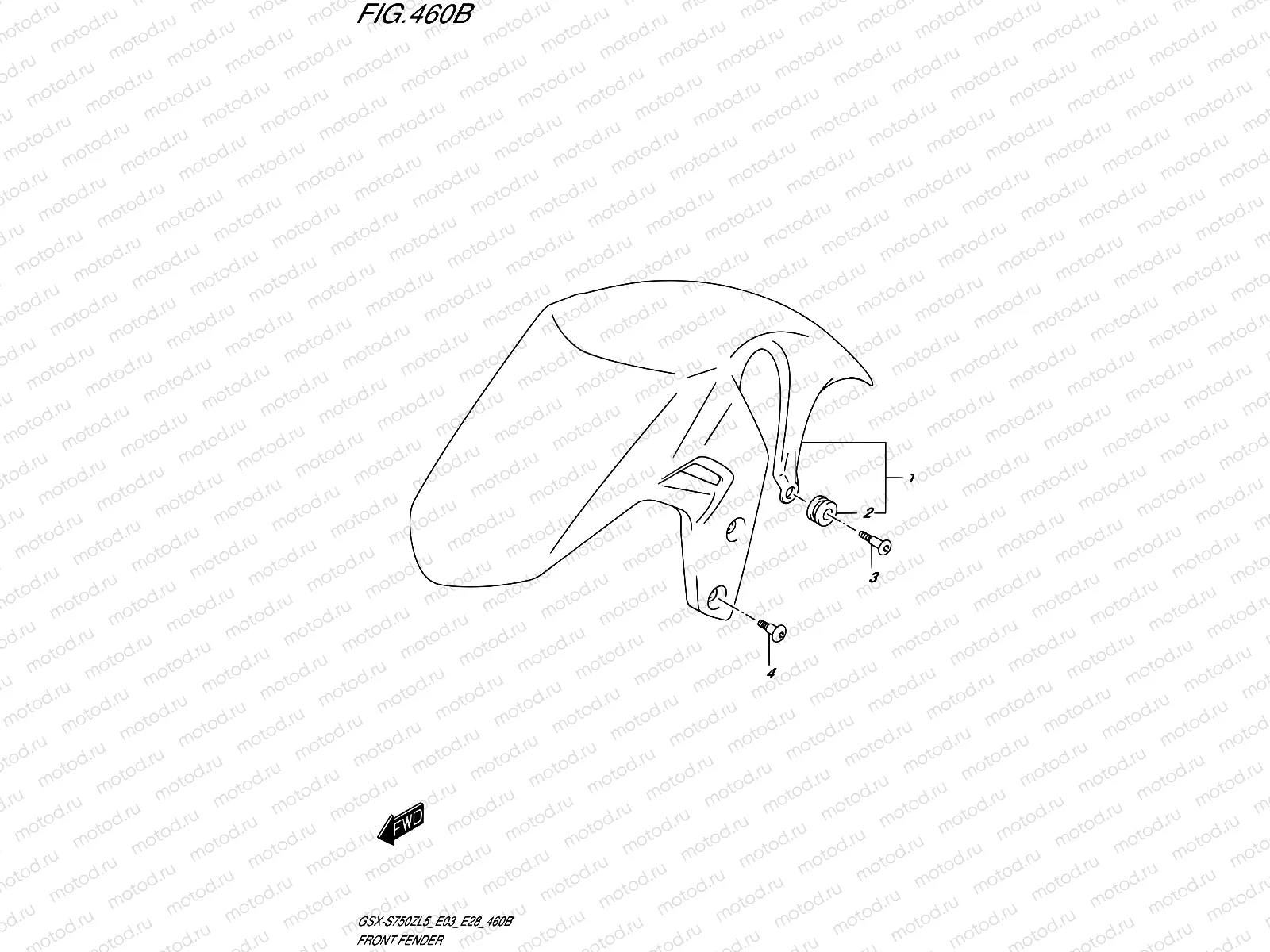 460B - FRONT FENDER (GSX-S750ZAL5 E28)