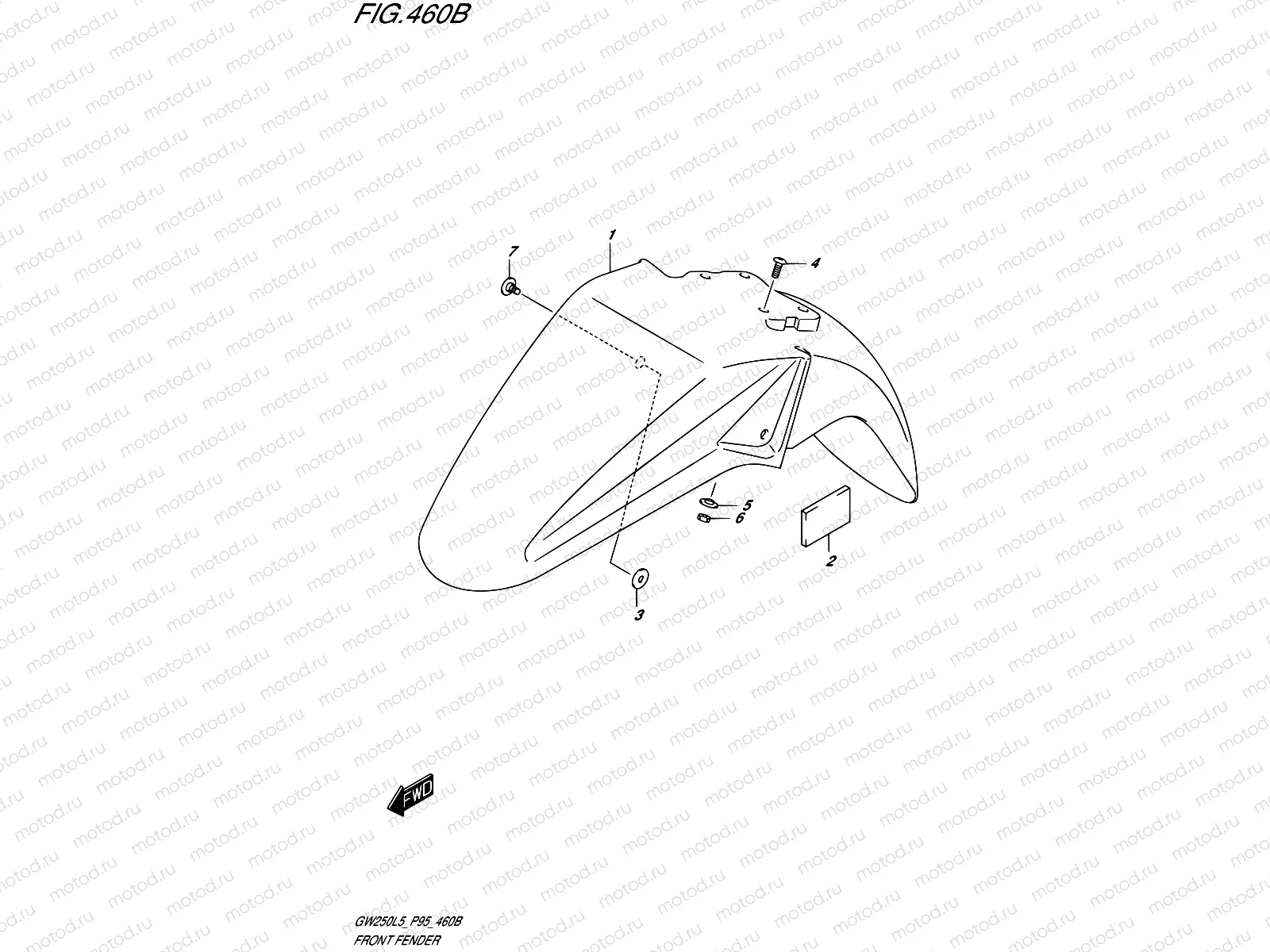 460B - FRONT FENDER (GW250ZL5 P95)