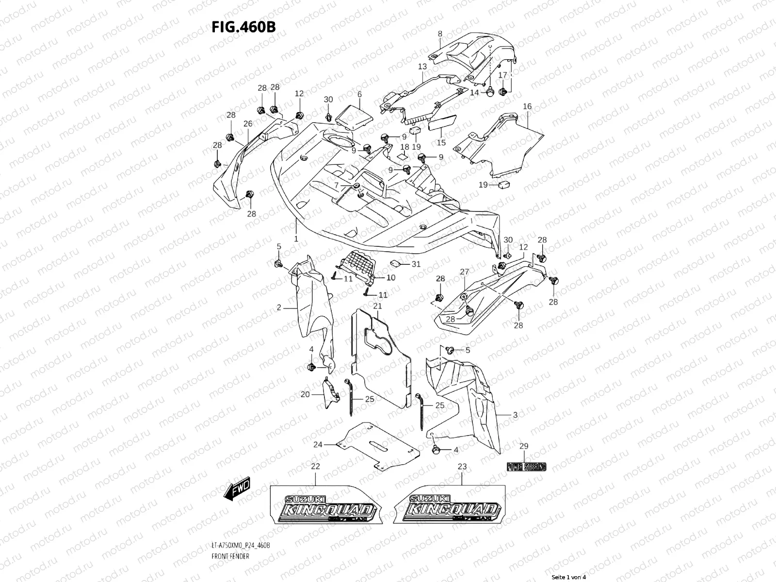 460B - FRONT FENDER (LT-A750XPM0 P24)