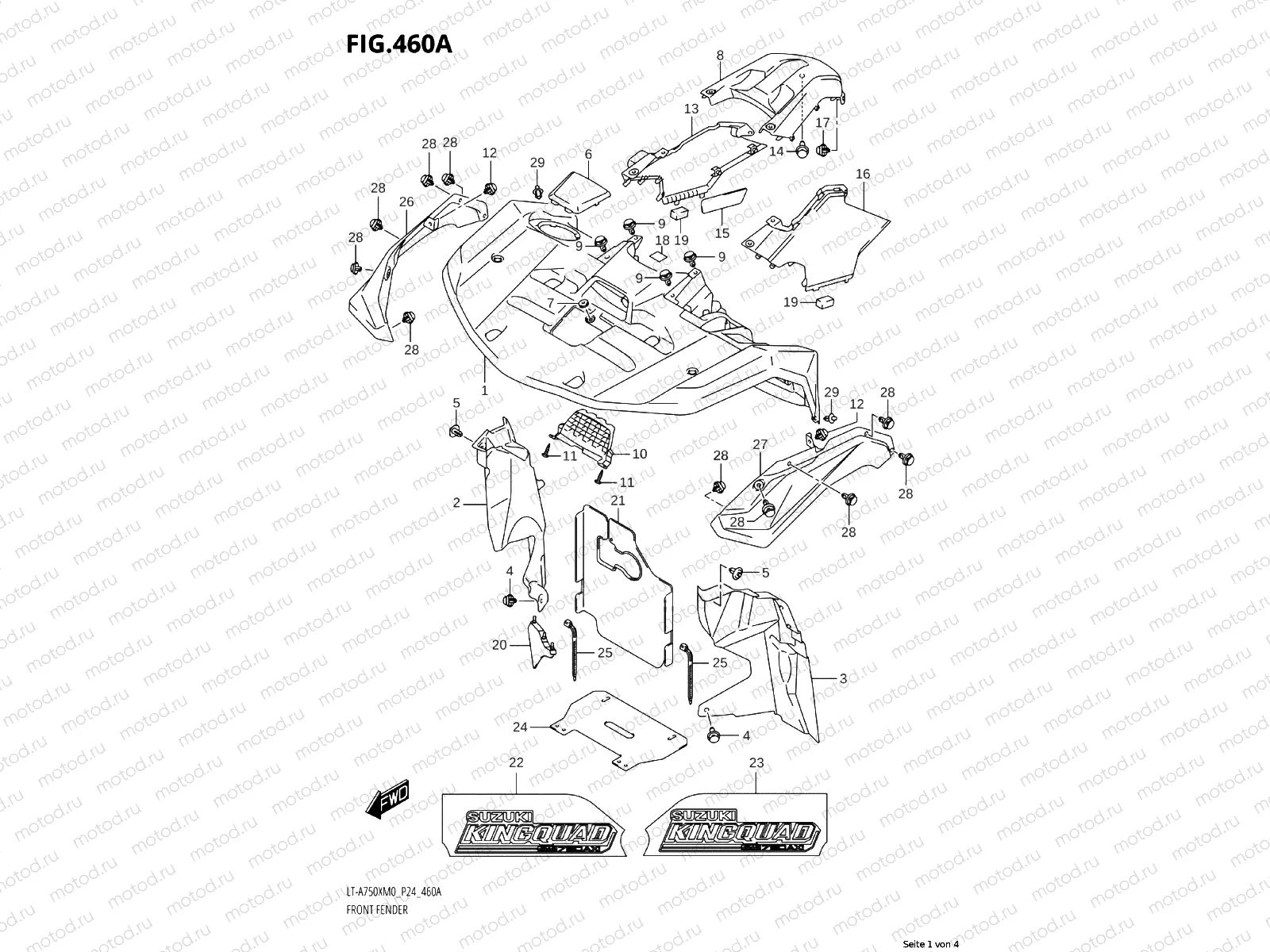 460B - FRONT FENDER (LT-A750XPM0 P24)
