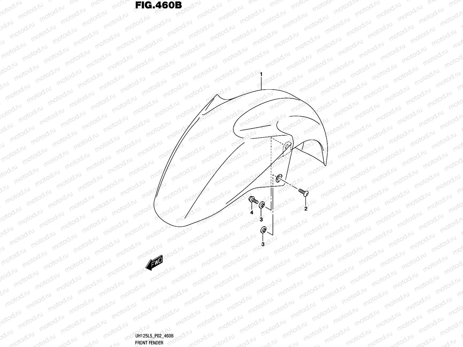 460B - FRONT FENDER (UH125L5 P04)