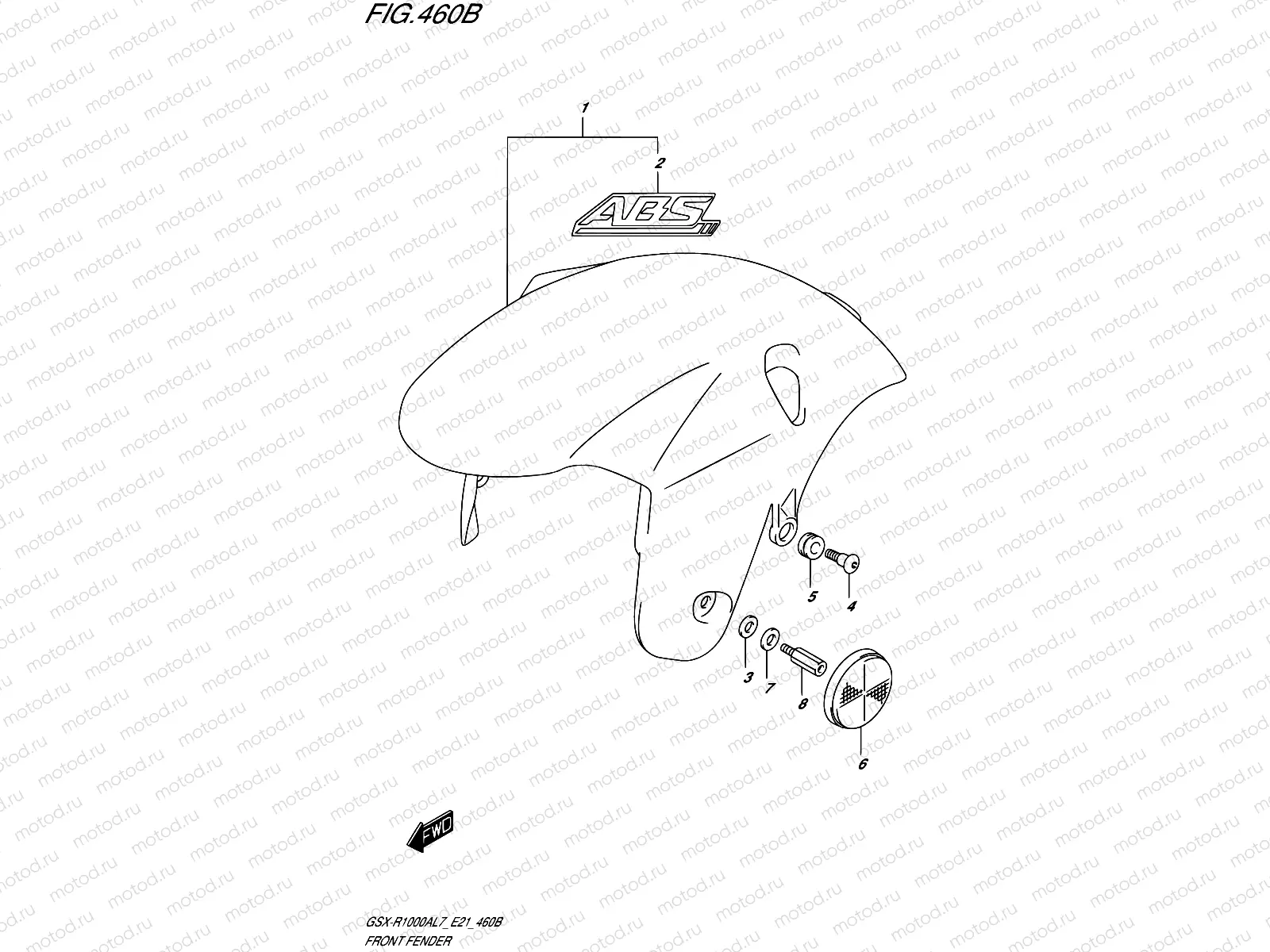 460B - FRONT FENDER (YKV)