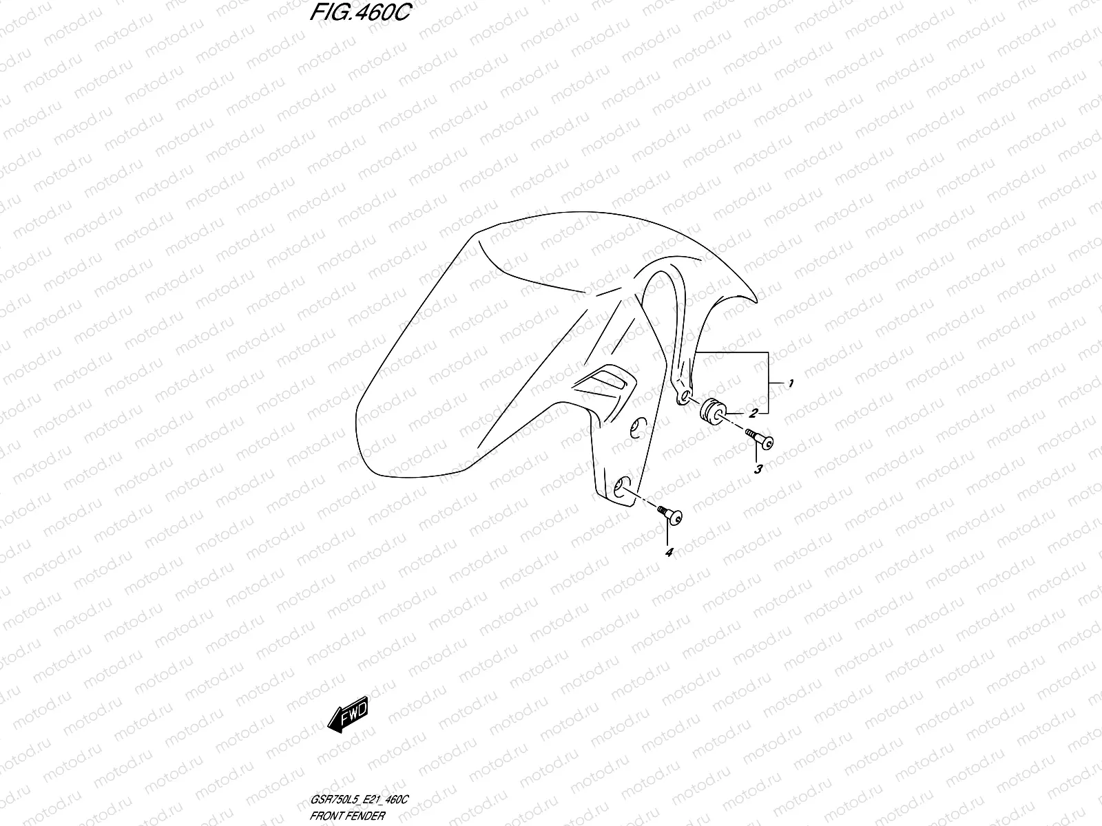 460C - FRONT FENDER (GSR750AL5 E21)