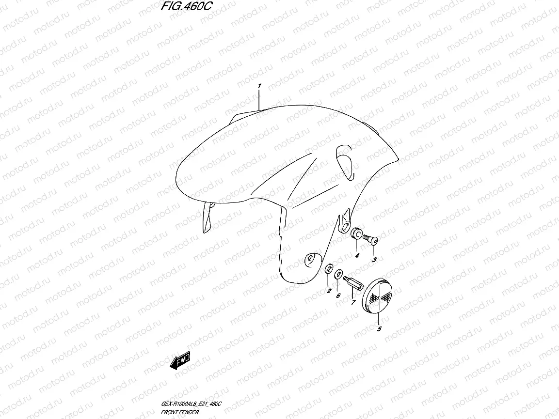 460C - FRONT FENDER (GSX-R1000RAL8 E21)