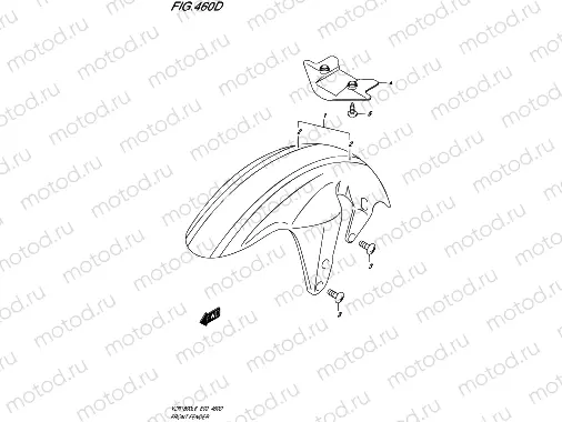 460D - FRONT FENDER (FOR BBD)  (VZR1800BZL6 E19)