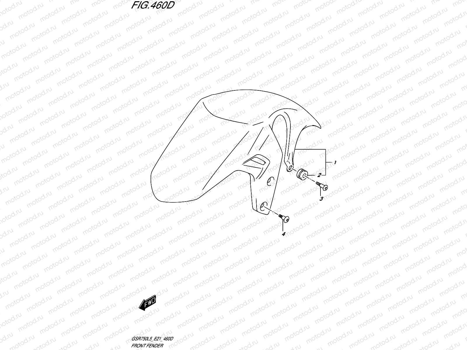 460D - FRONT FENDER (GSR750AUEL5 E21)